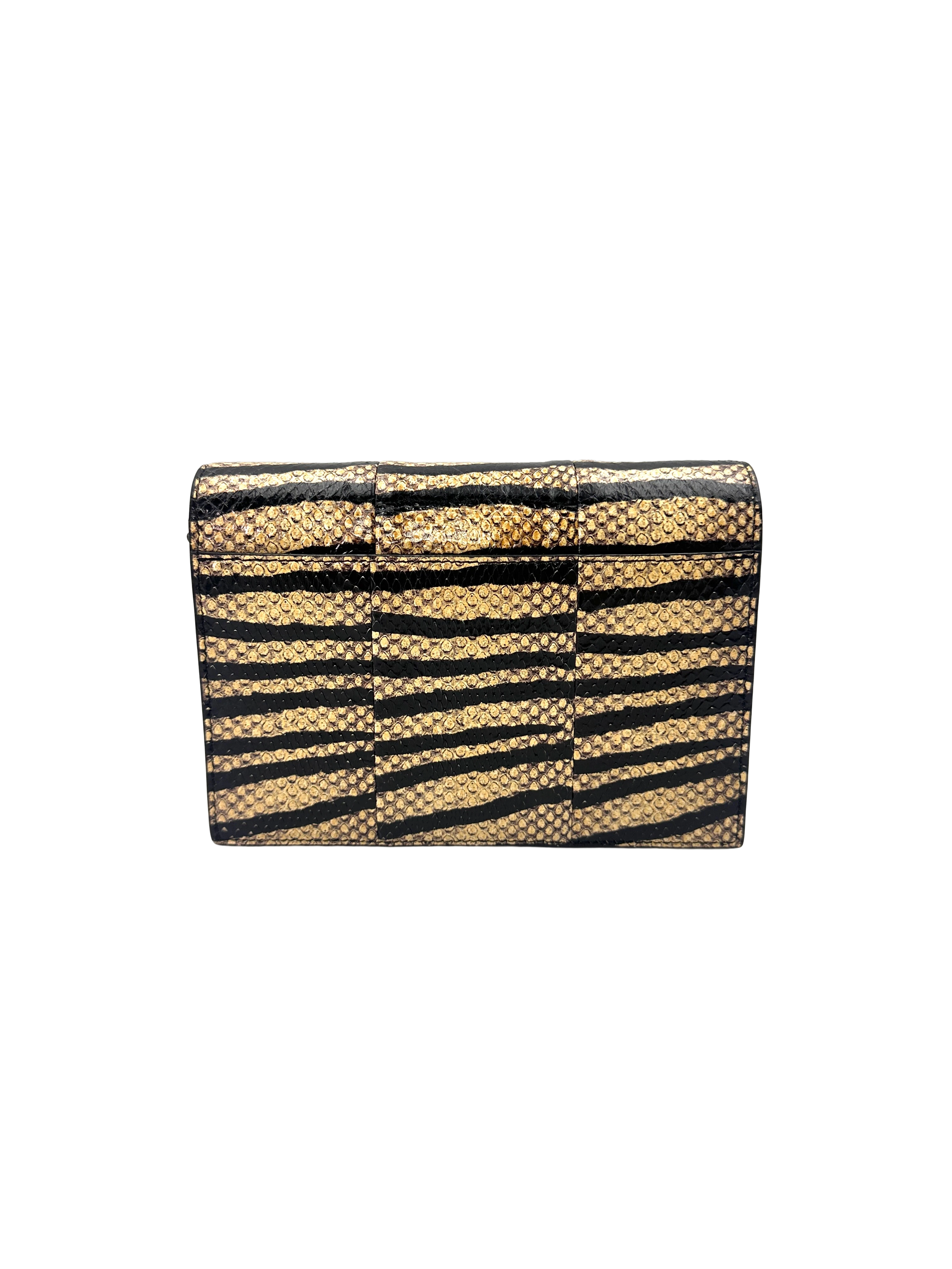 Saint Laurent Kate Zebra Print Leather Wallet On Chain SL271