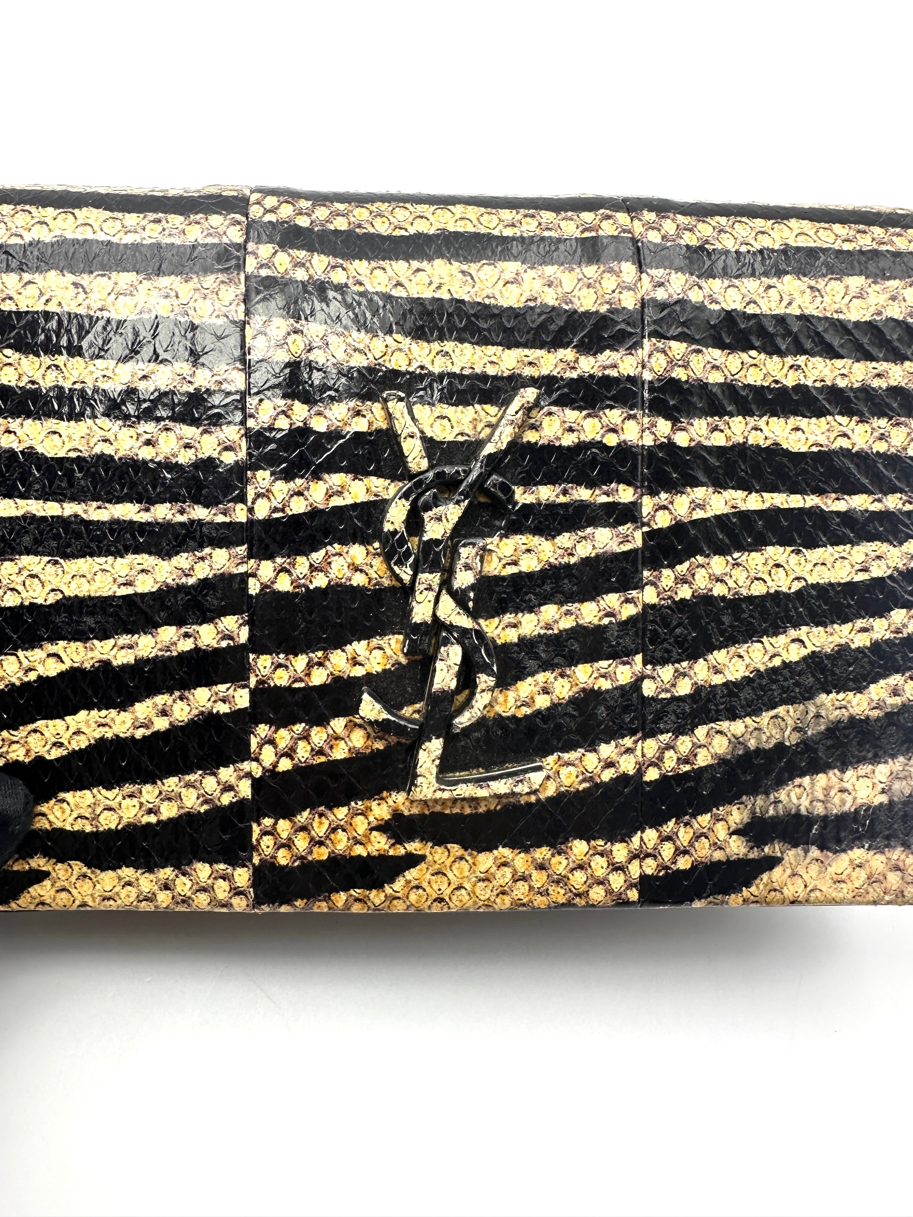 Saint Laurent Kate Zebra Print Leather Wallet On Chain SL271