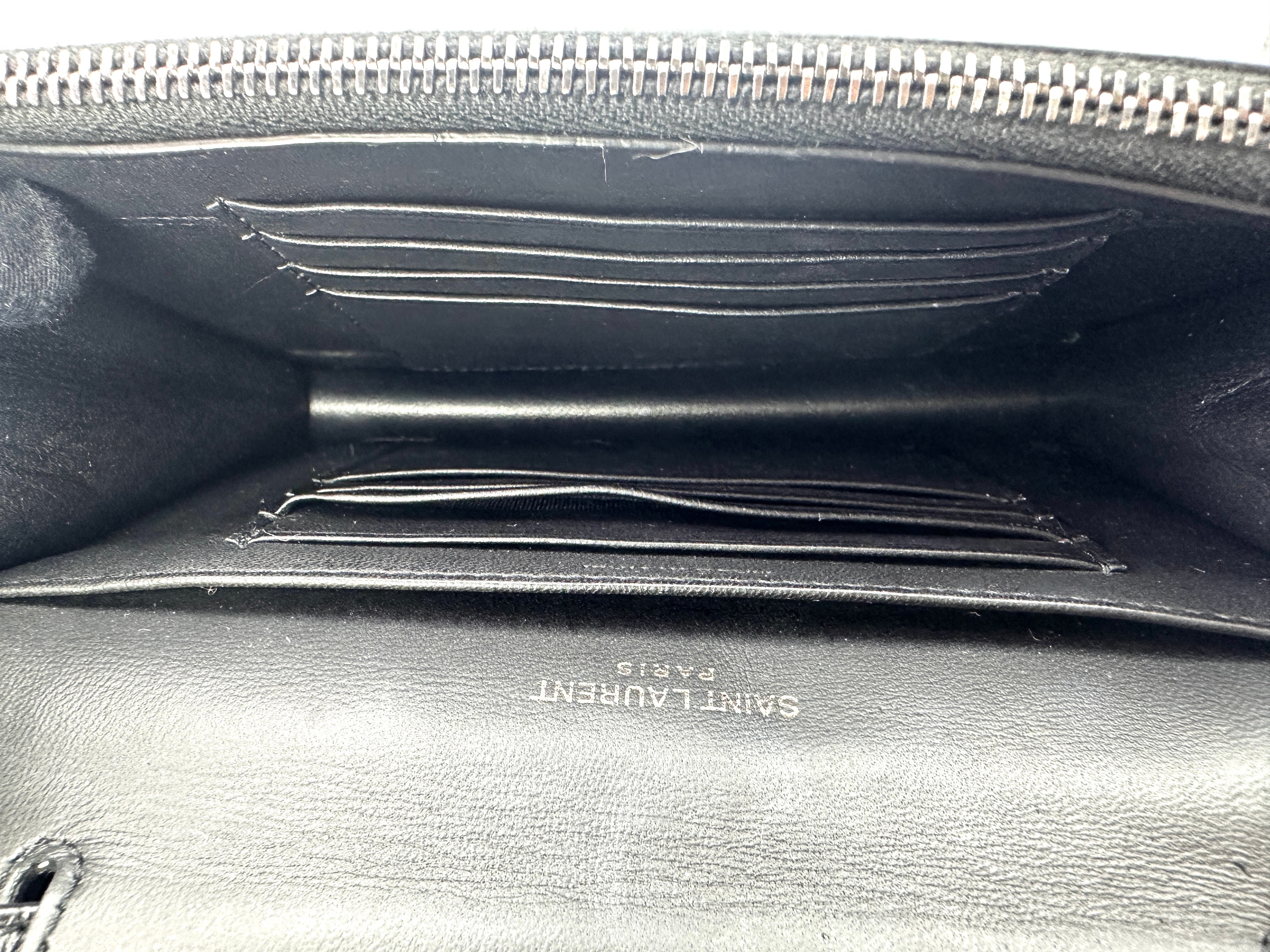 Saint Laurent Kate Zebra Print Leather Wallet On Chain SL271