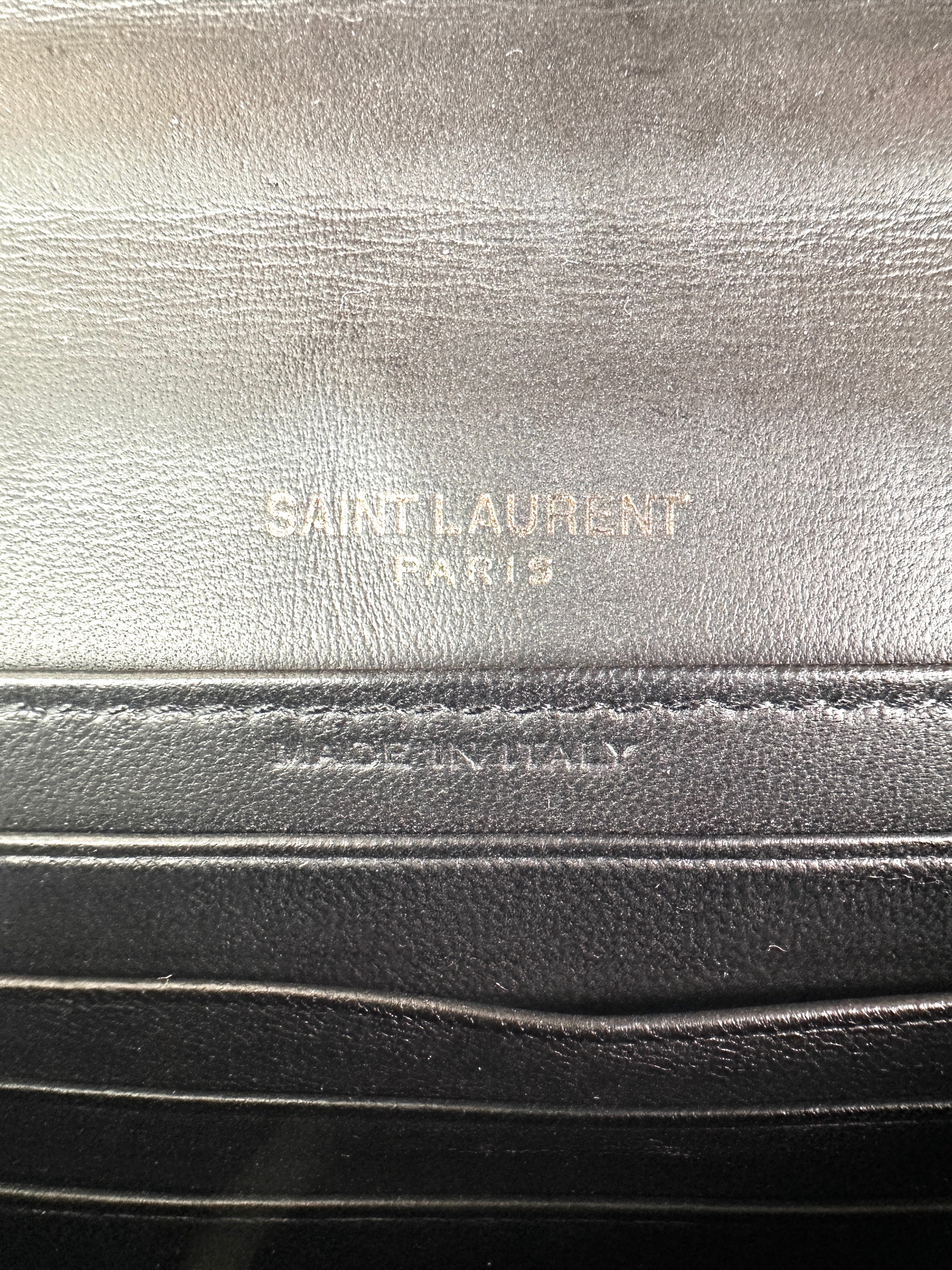 Saint Laurent Kate Zebra Print Leather Wallet On Chain SL271