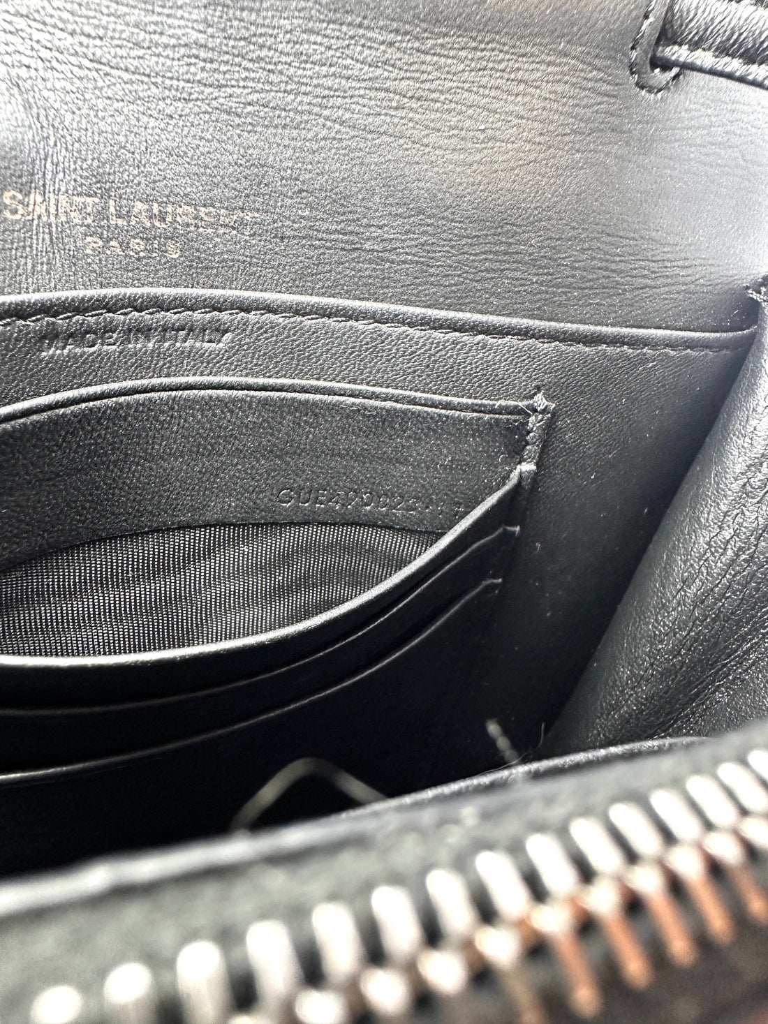Saint Laurent Kate Zebra Print Leather Wallet On Chain SL271