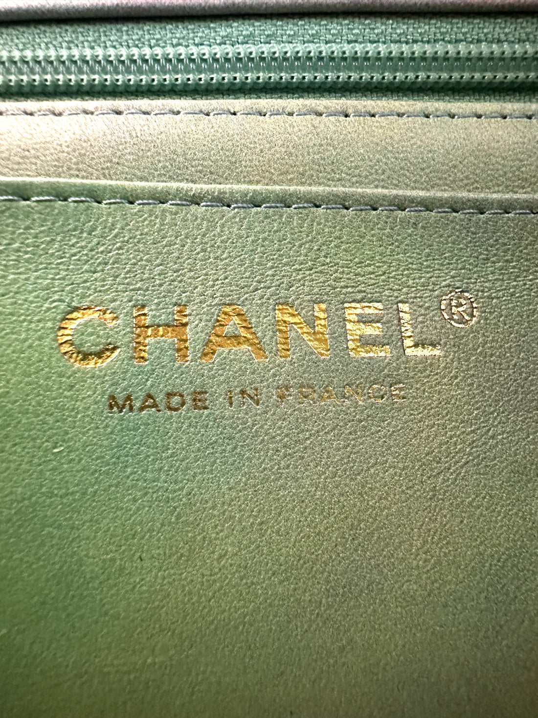 Chanel 22P Classic Flap Ombre Green Leather Top Handle Bag Shoulder Bag(N3***JH) CC2312