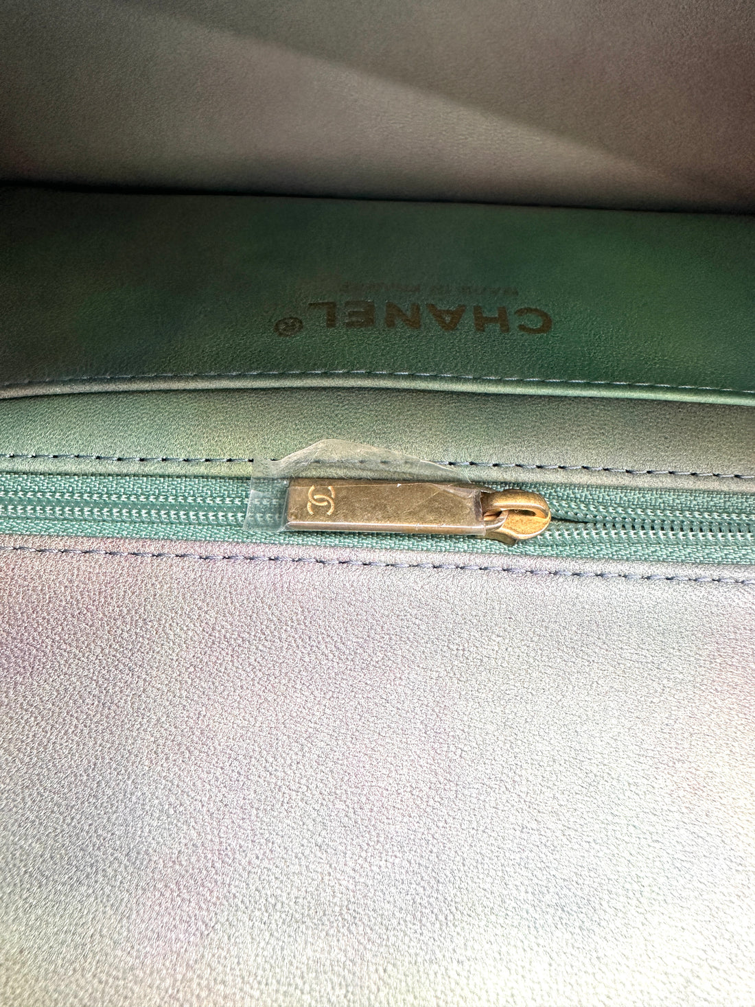 Chanel 22P Classic Flap Ombre Green Leather Top Handle Bag Shoulder Bag(N3***JH) CC2312