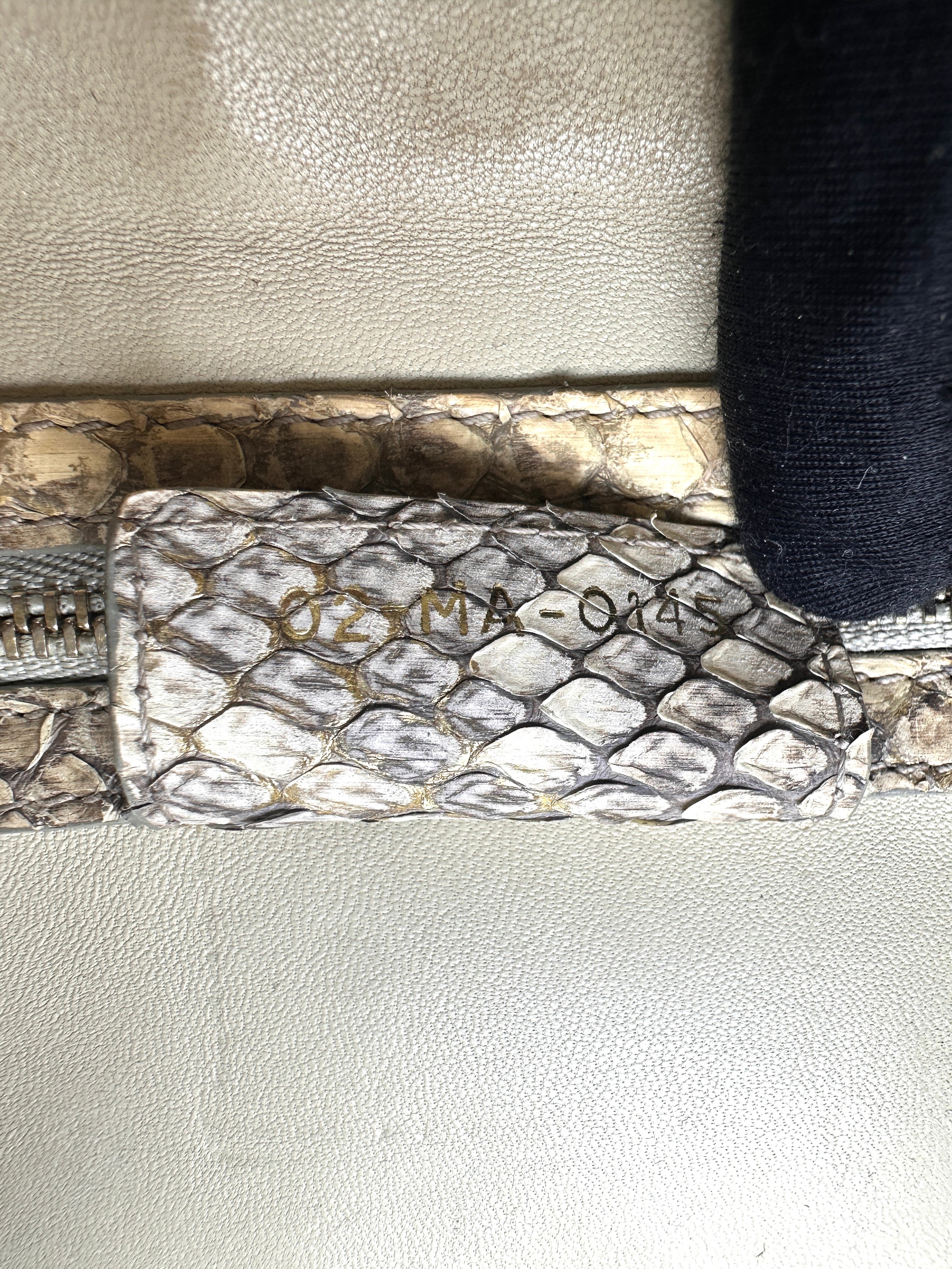 Christian Dior Lady Dior Python Leather Handle Bag DR835