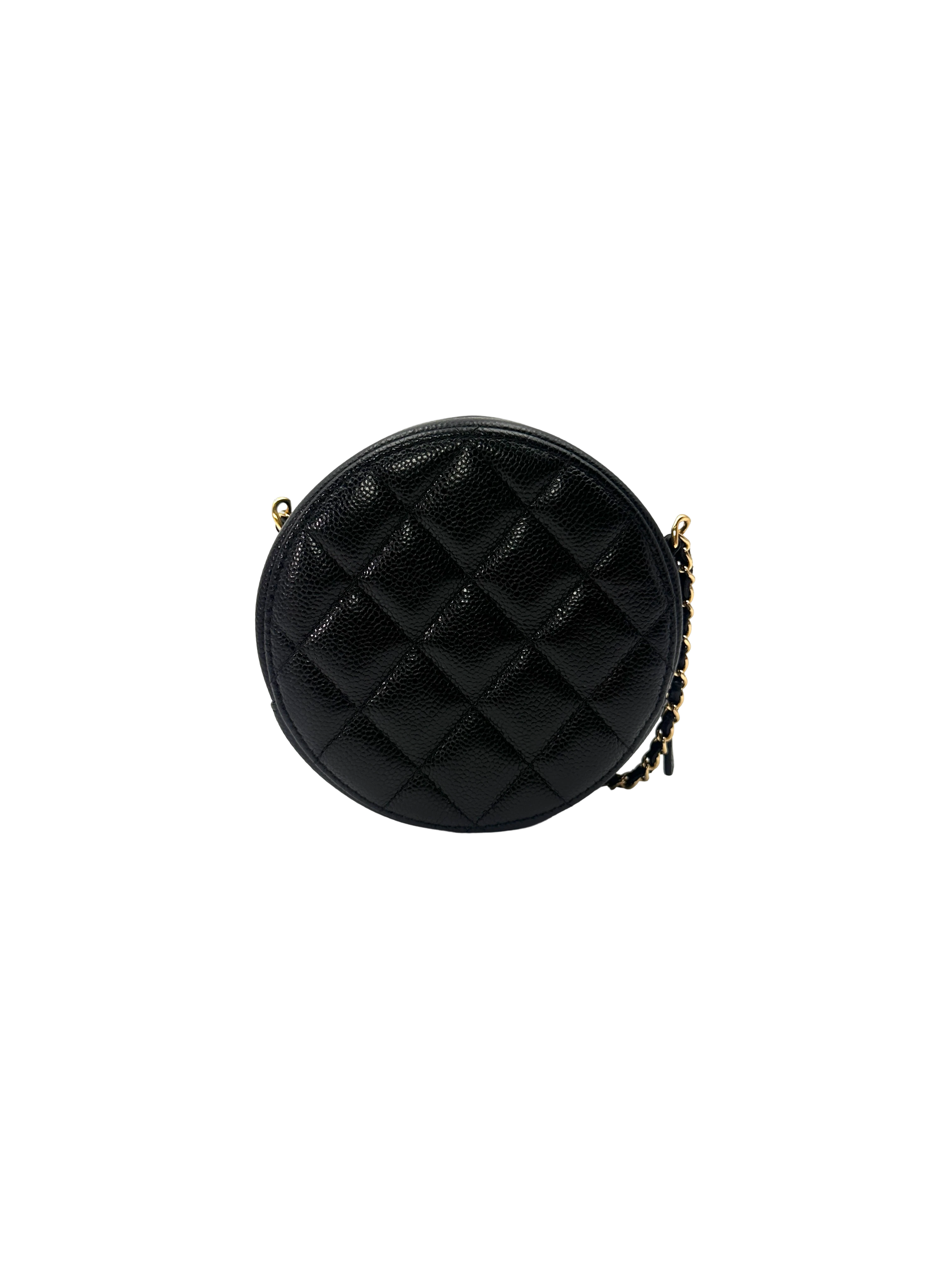 Chanel Black Quilted Leather Round Clutch(31***79) CC2315
