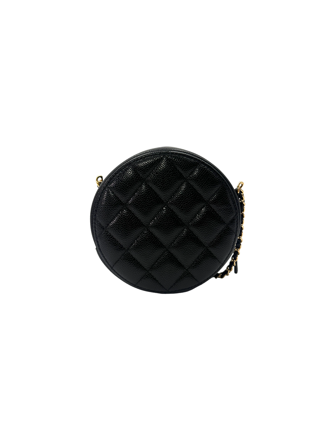Chanel Black Quilted Leather Round Clutch(31***79) CC2315