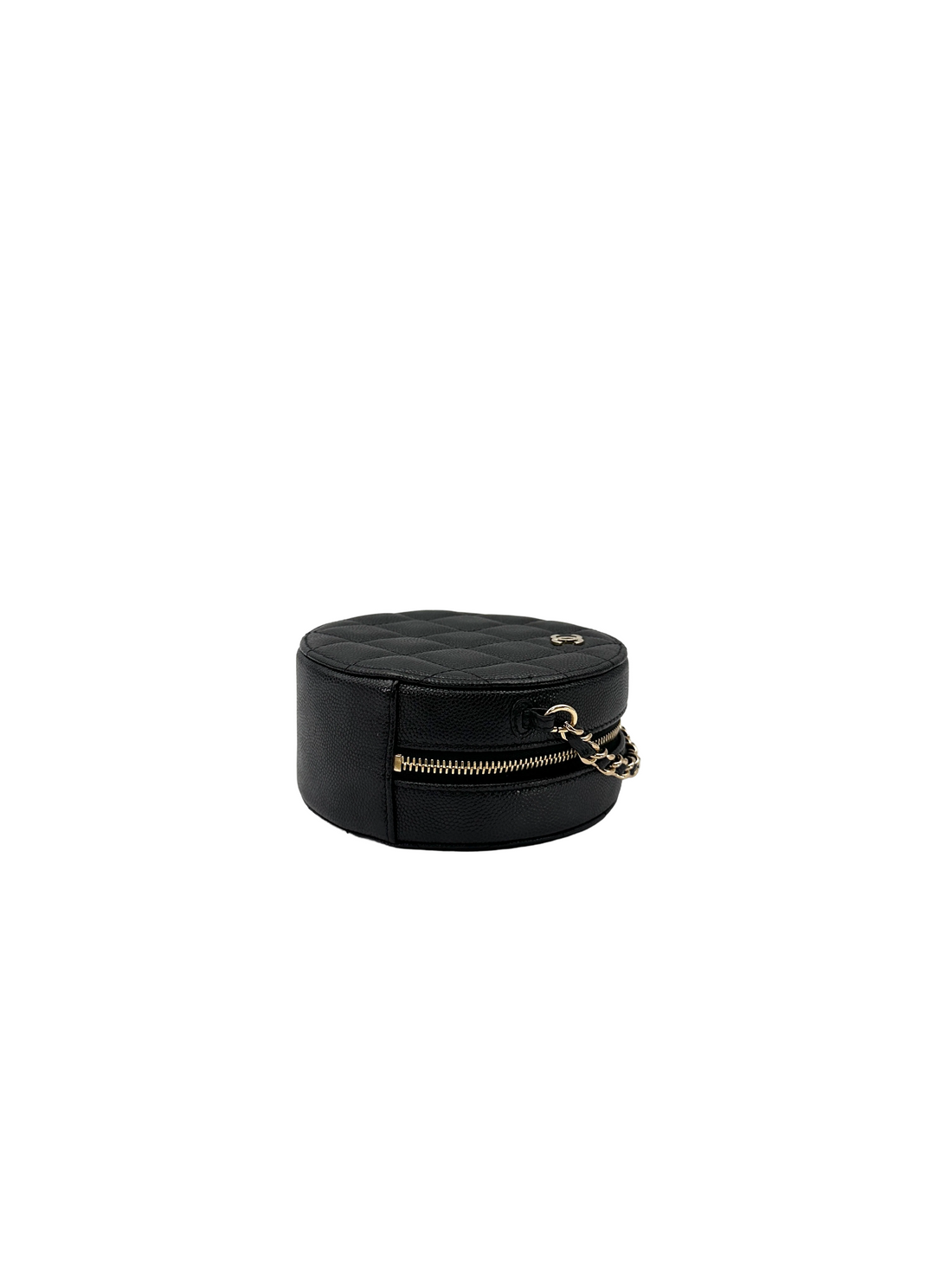 Chanel Black Quilted Leather Round Clutch(28***99) CC2316