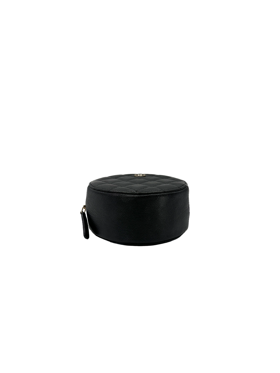 Chanel Black Quilted Leather Round Clutch(28***99) CC2316