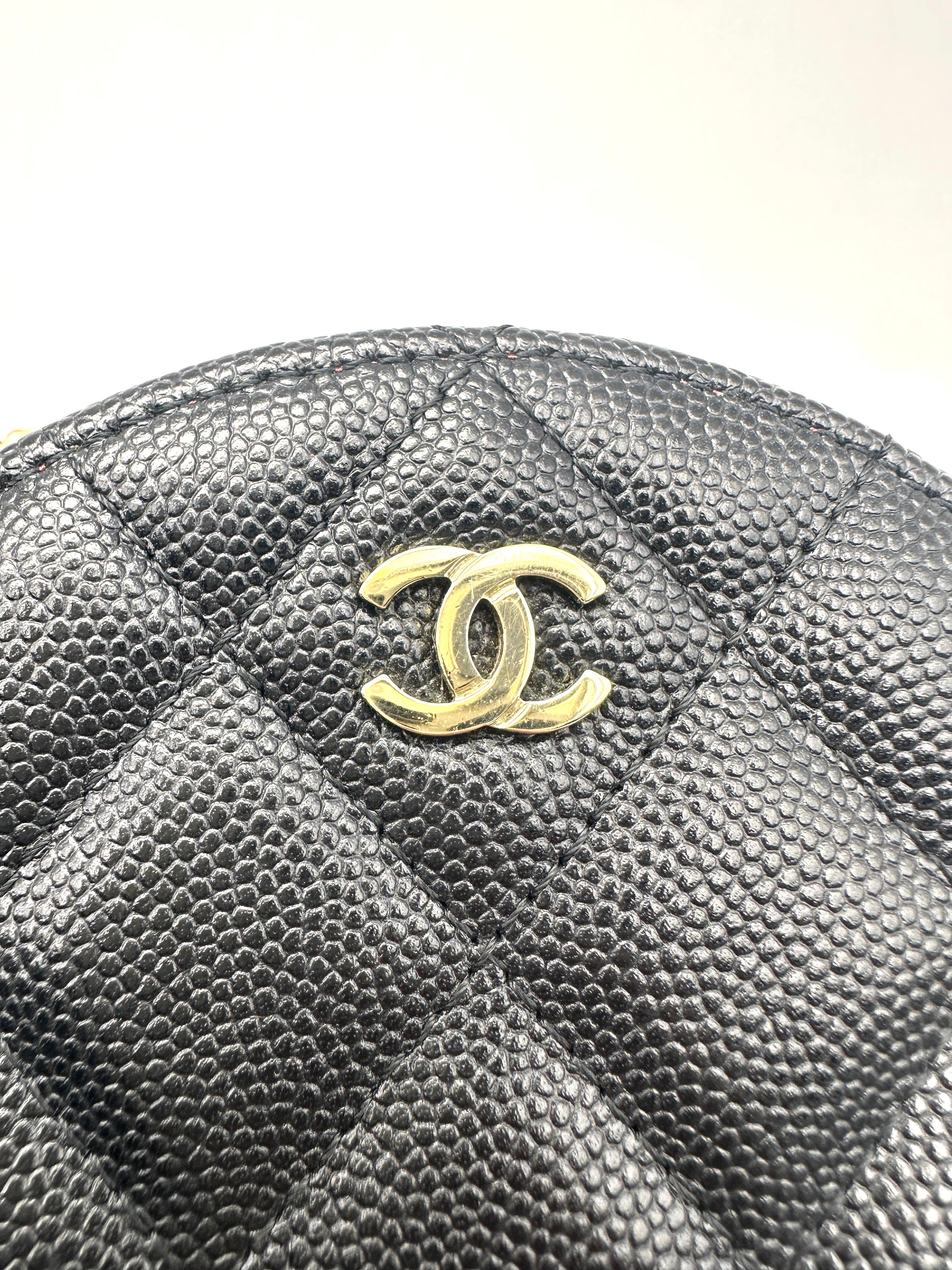 Chanel Black Quilted Leather Round Clutch(28***99) CC2316