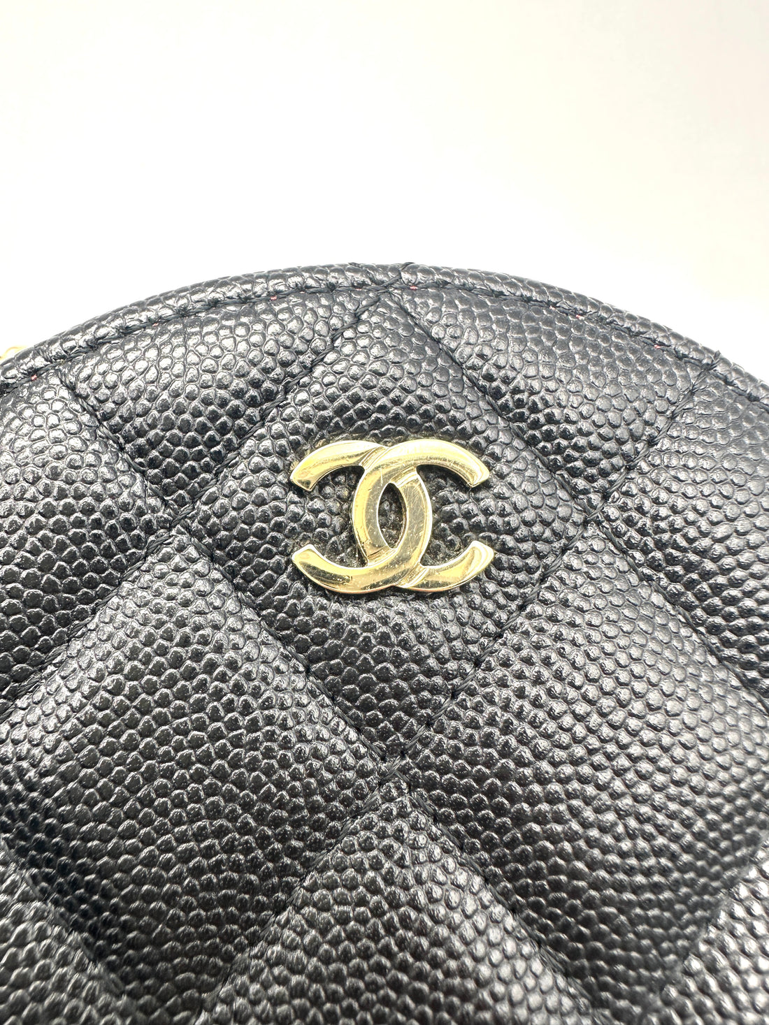 Chanel Black Quilted Leather Round Clutch(28***99) CC2316