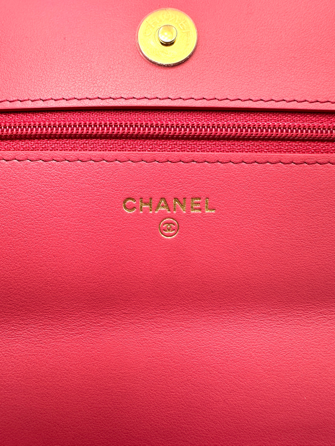 Chanel 19Bag Pink Quilted Leather Wallet On Chain(29***55) CC2314