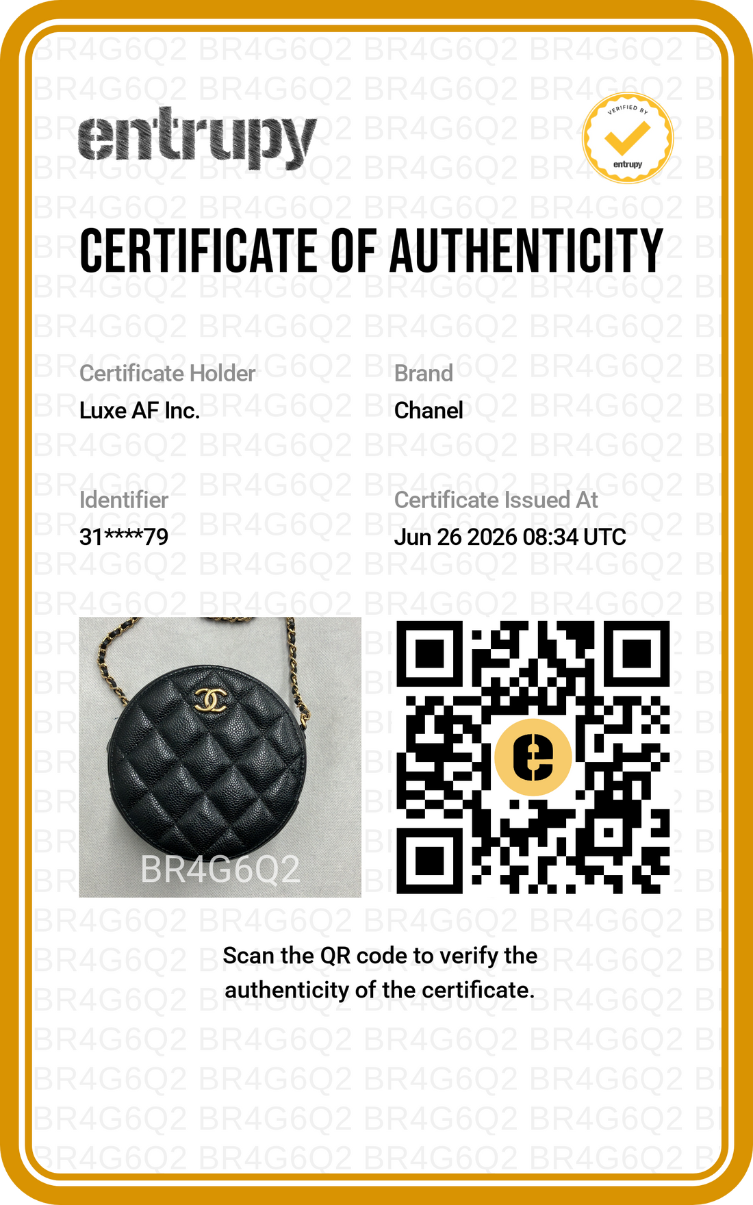 Chanel Black Quilted Leather Round Clutch(31***79) CC2315