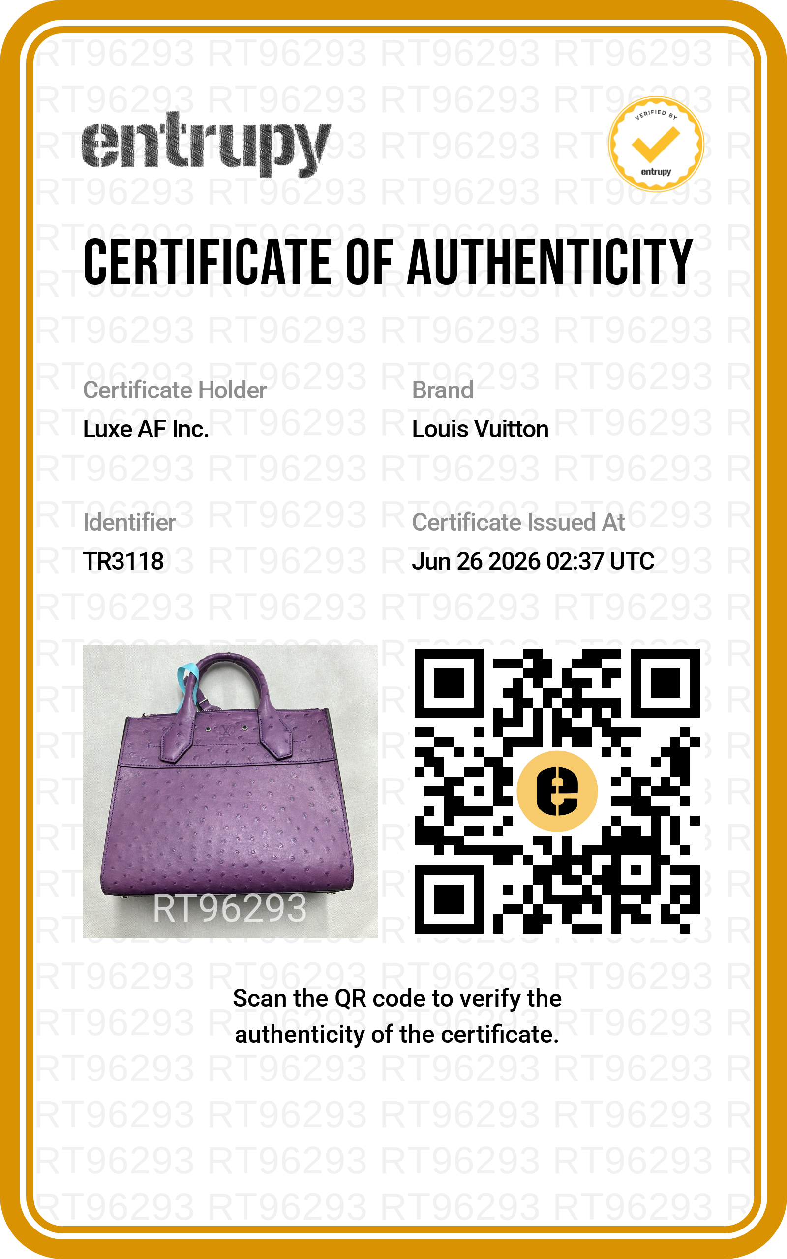 Louis Vuitton City Steamer Purple Ostrich Leather Handle Bag IRIS254