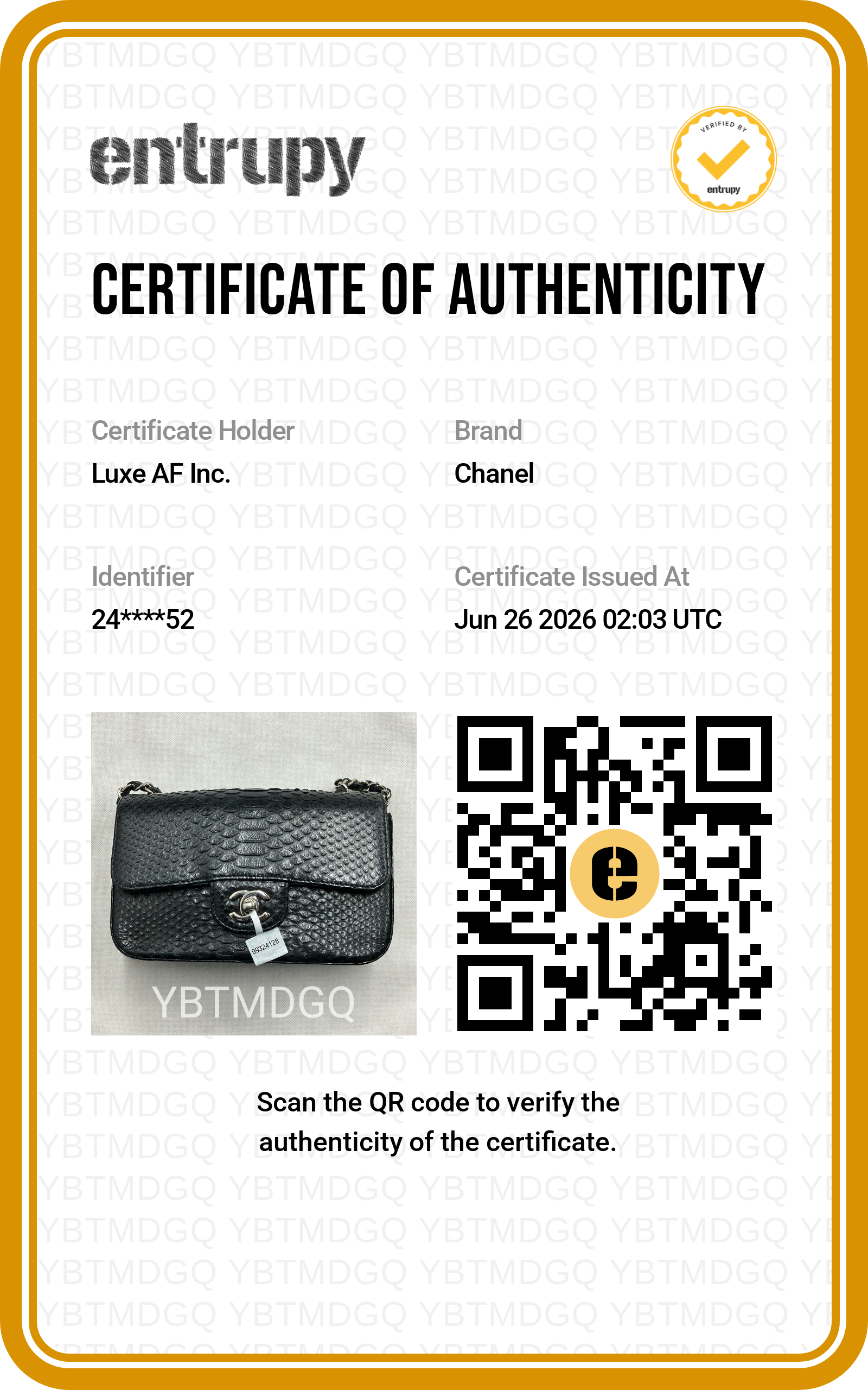 Chanel Classic Flap Black Python Leather Shoulder Bag(24***52) CC2302