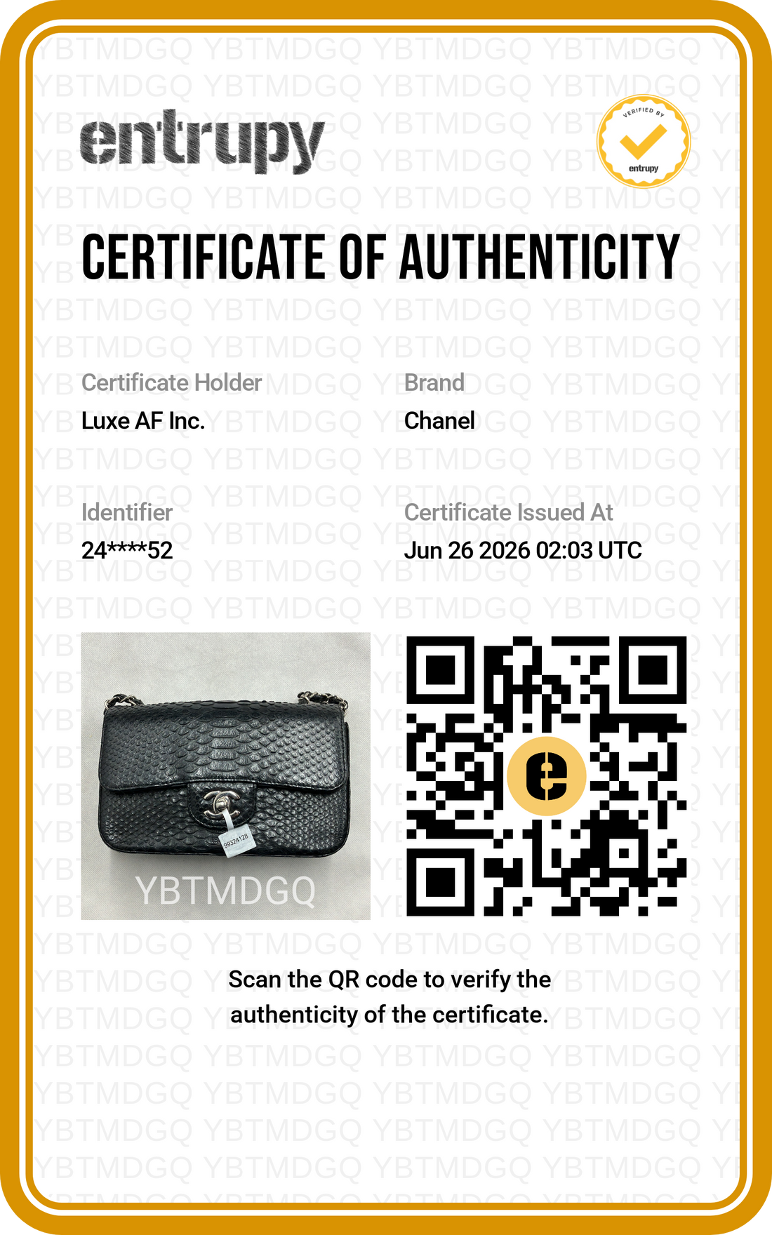 Chanel Classic Flap Black Python Leather Shoulder Bag(24***52) CC2302