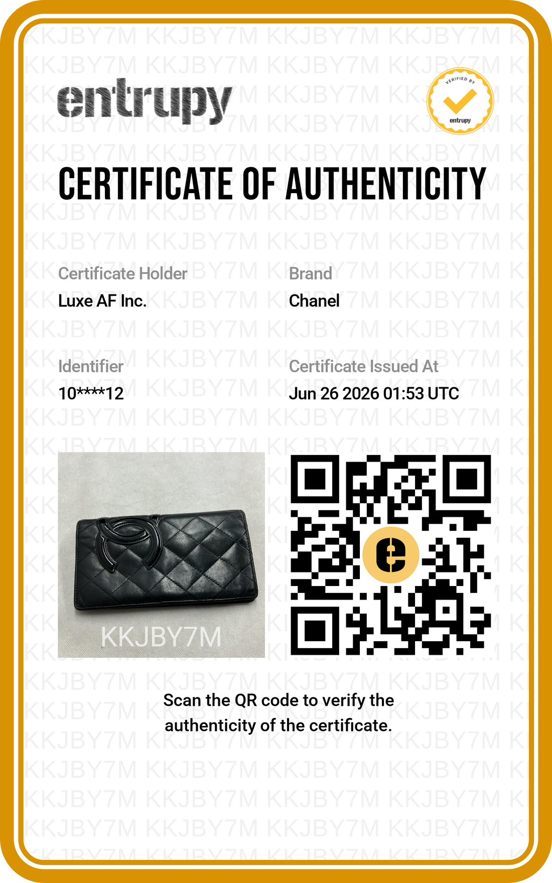 Chanel Cambon Line Black Quilted Leather Wallet(10***12) CC2415