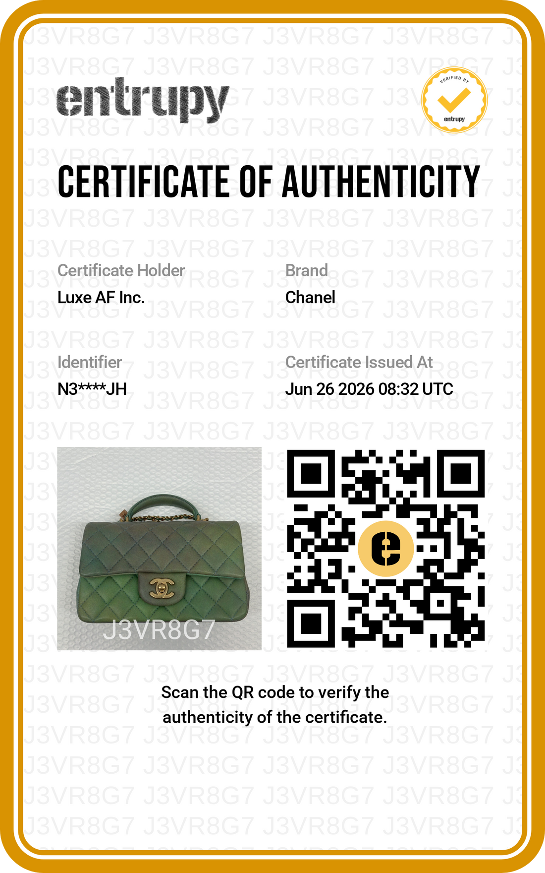 Chanel 22P Classic Flap Ombre Green Leather Top Handle Bag Shoulder Bag(N3***JH) CC2312