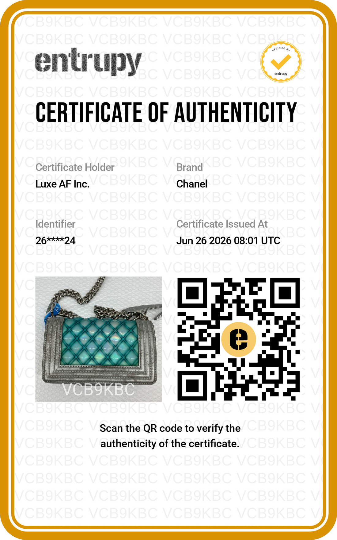 Chanel LeBoy Iridescent Blue Quilted Leather Small Size Flap Bag With Silver Buckle(26***24) CC2468