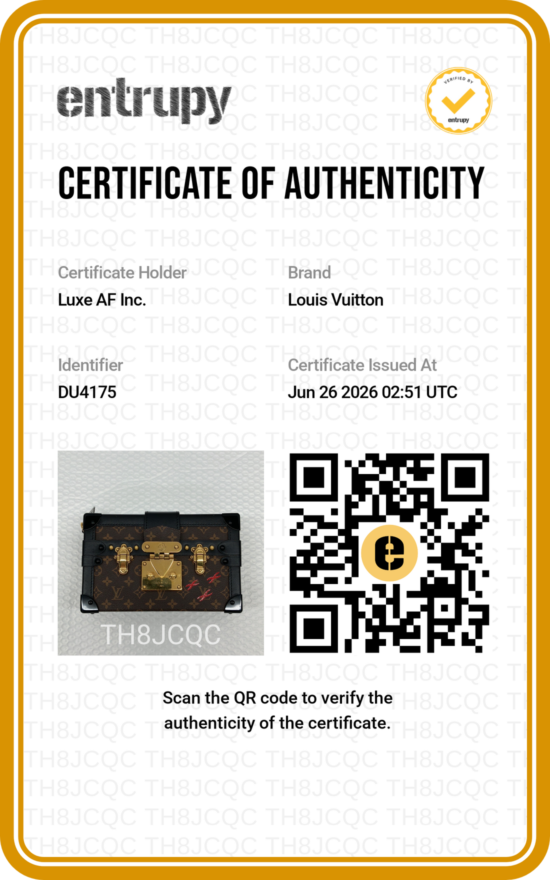 Louis Vuitton Petite Malle Monogram Canvas Shoulder Bag LV3142