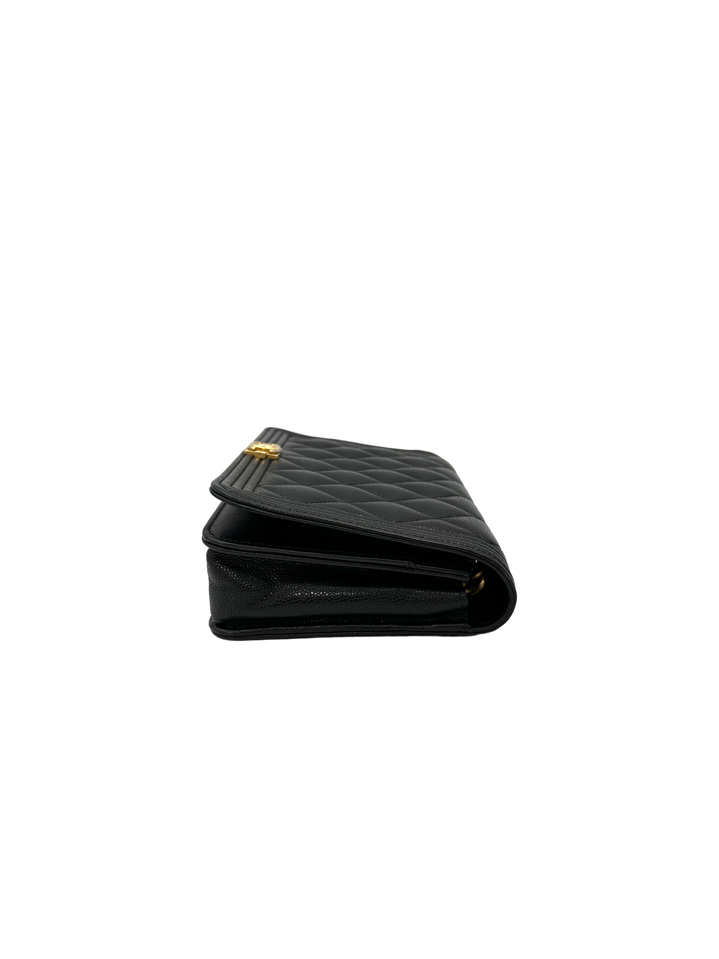 Chanel LeBoy Black Quilted Leather Wallet On Chain(29***40) CC2318