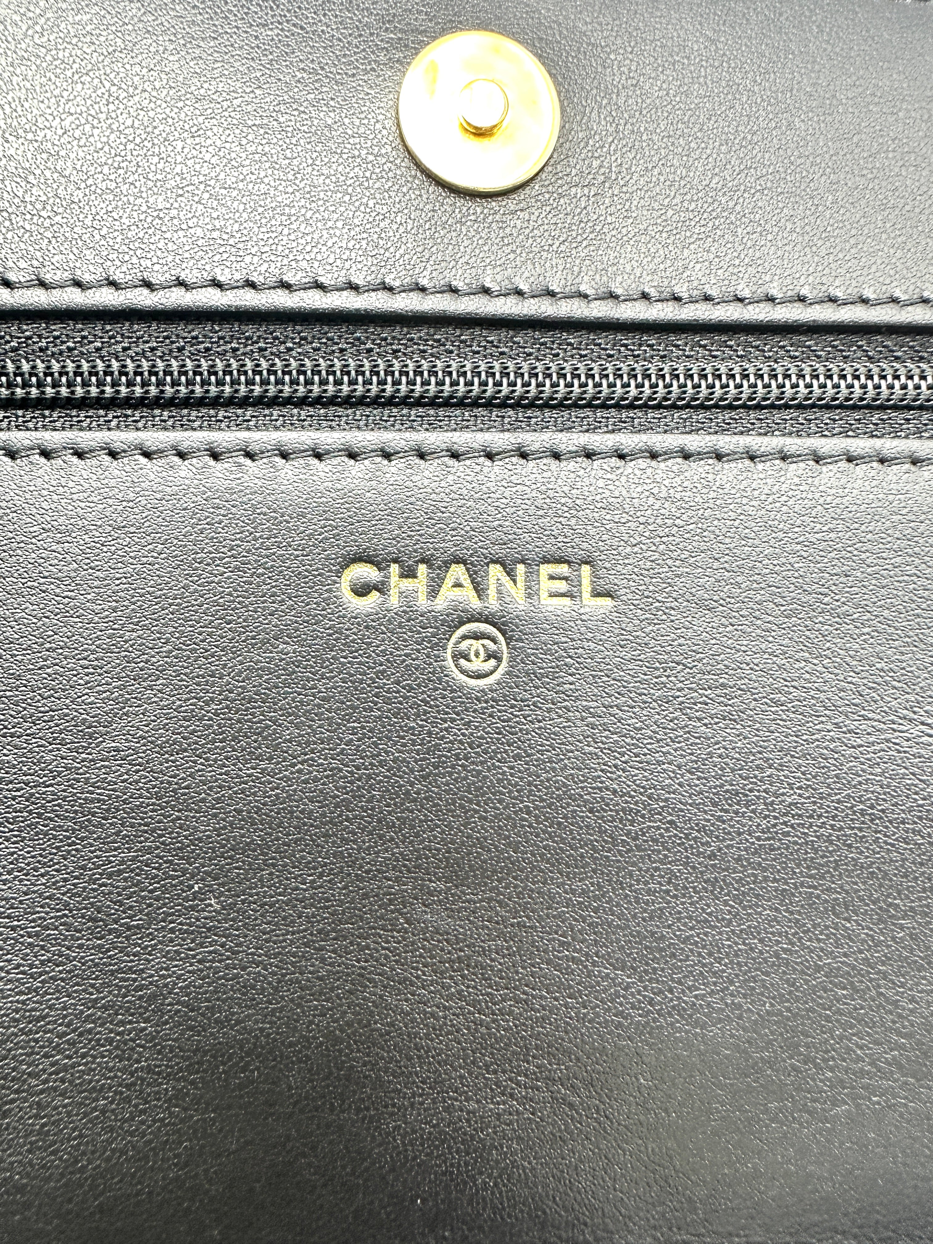 Chanel LeBoy Black Quilted Leather Wallet On Chain(29***40) CC2318