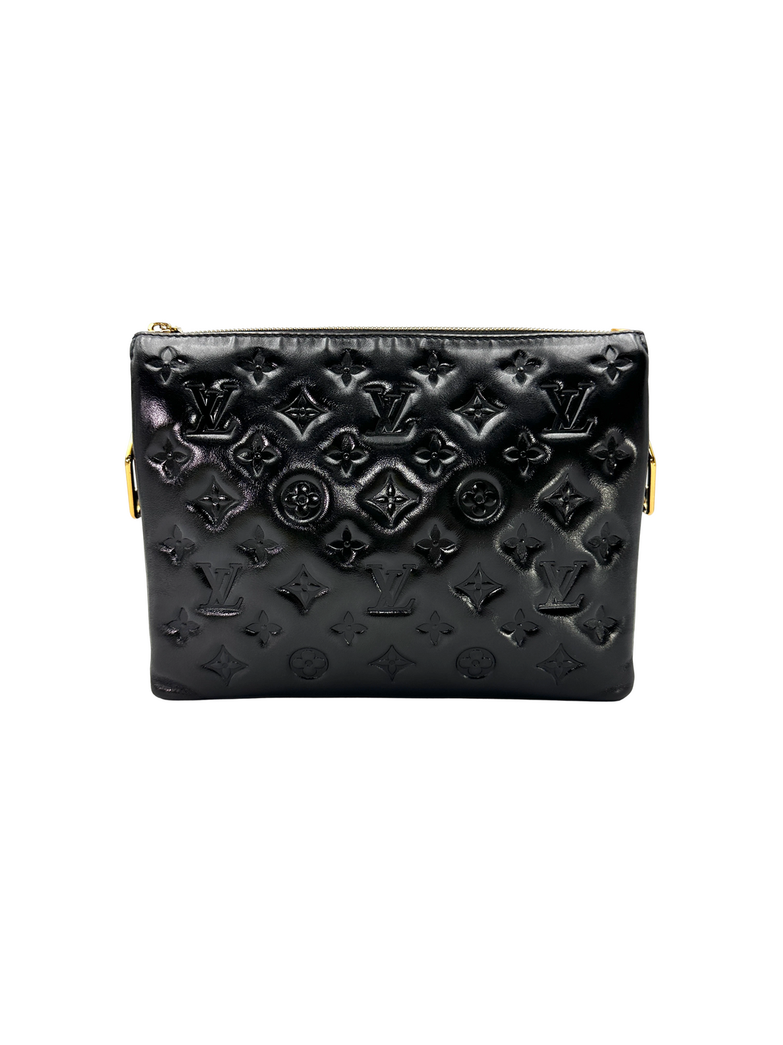 Louis Vuitton Coussin PM Black Monogram Embossed Leather Shoulder Bag LV3147
