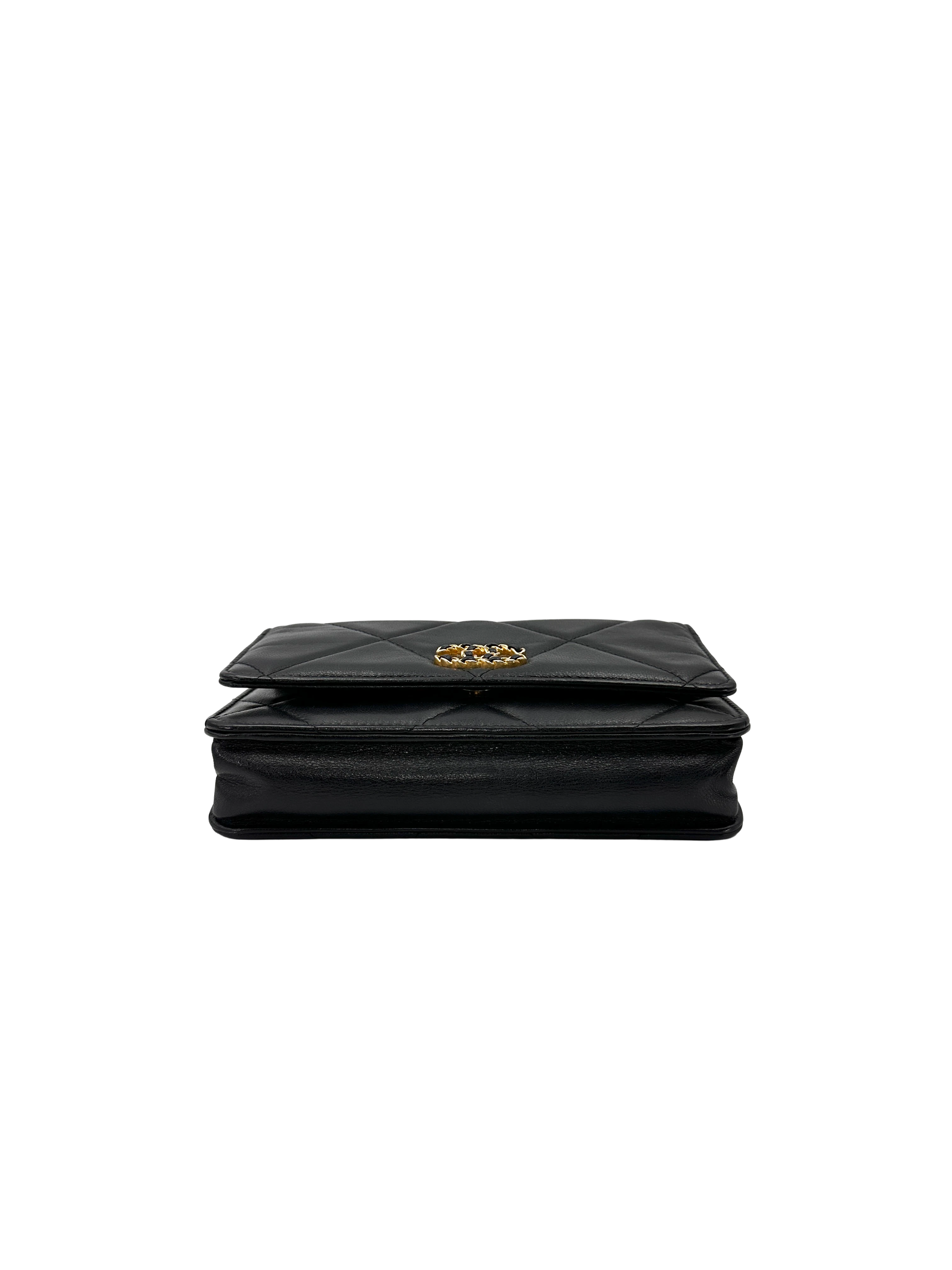 Chanel 19Bag Black Quilted Leather Wallet On Chain(30***91) CC2319