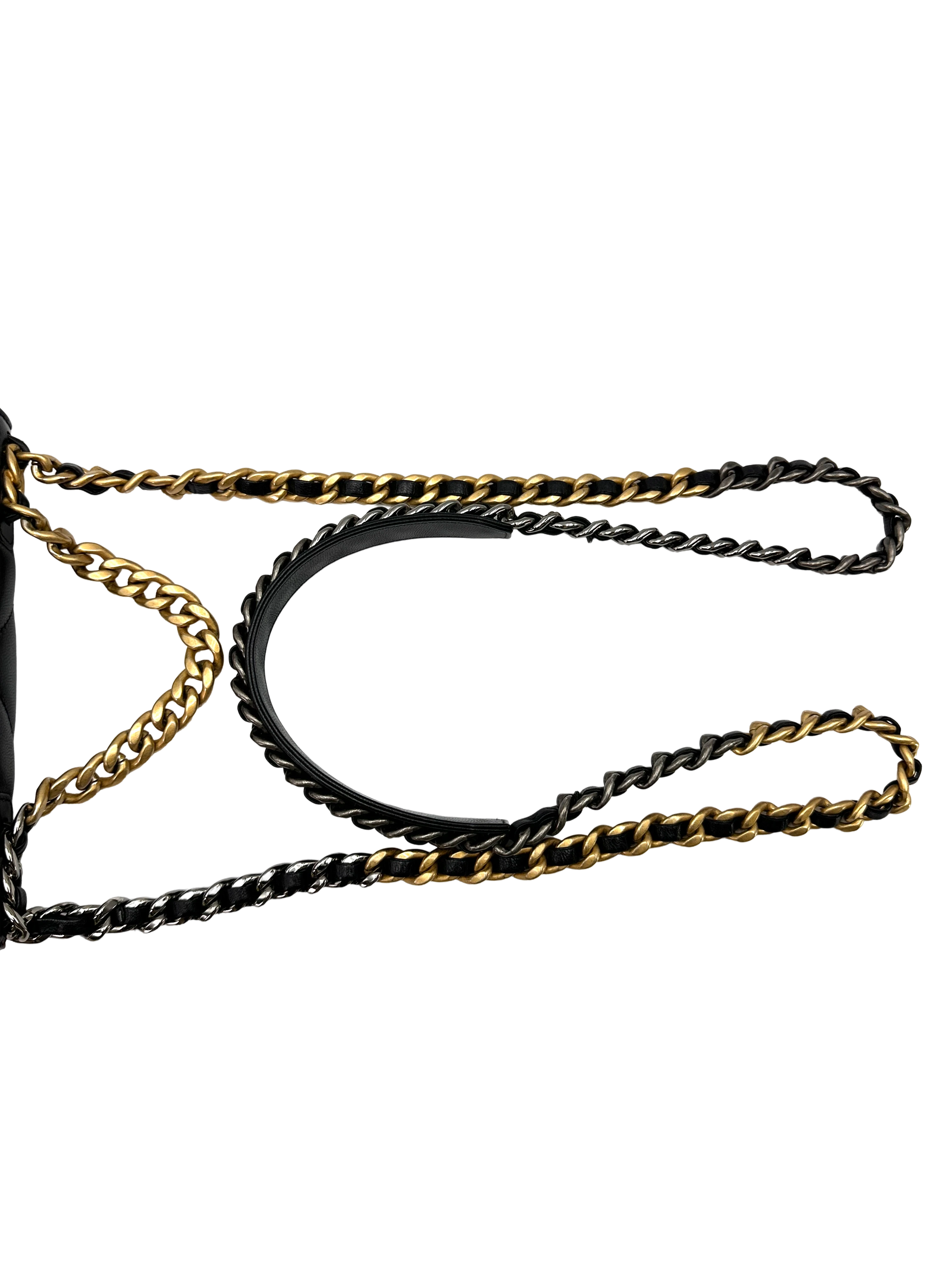 Chanel 19Bag Black Quilted Leather Wallet On Chain(30***91) CC2319