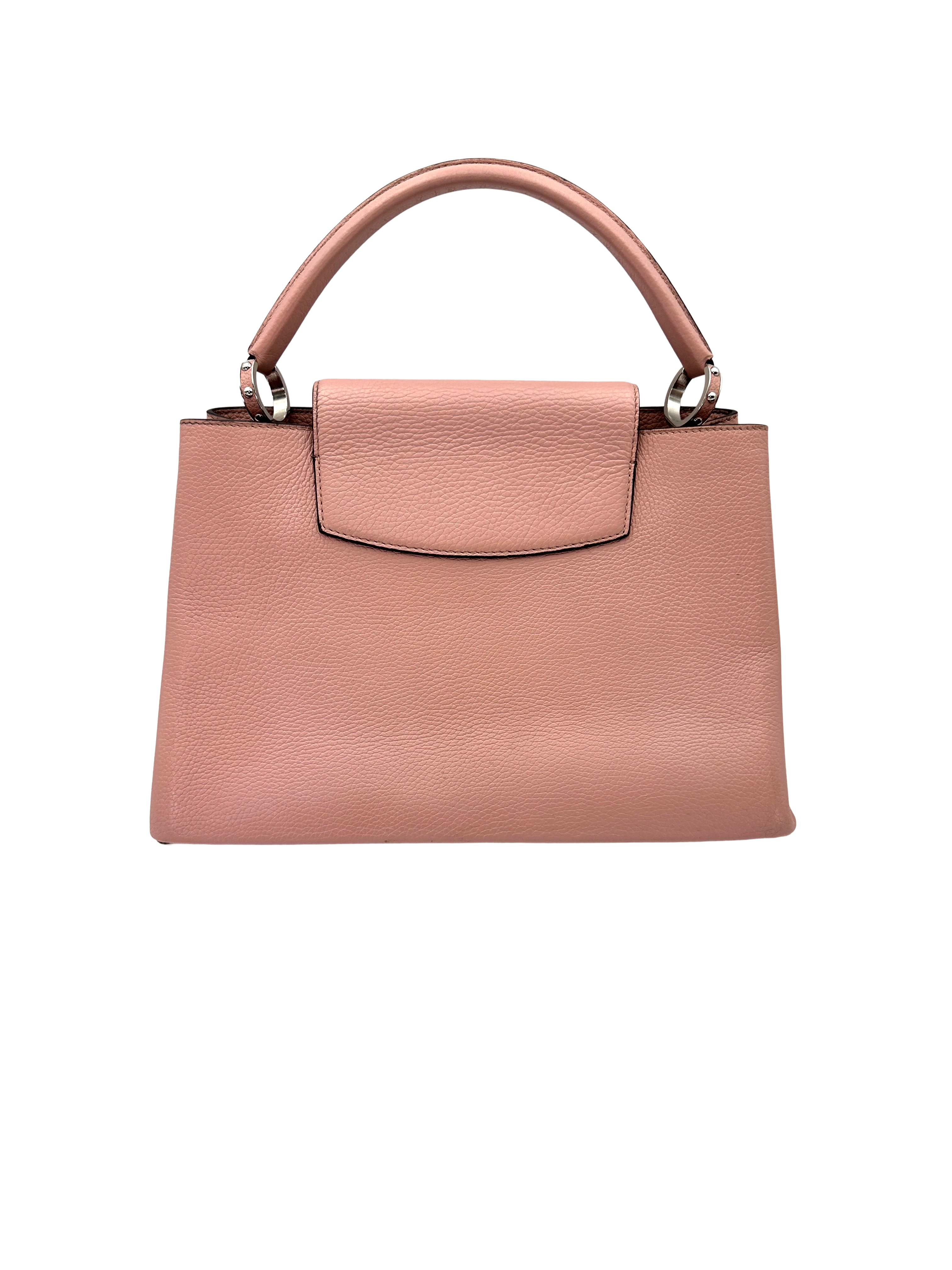 Louis Vuitton Capucines GM Pink Taurillon Leather Handle Bag LV3145
