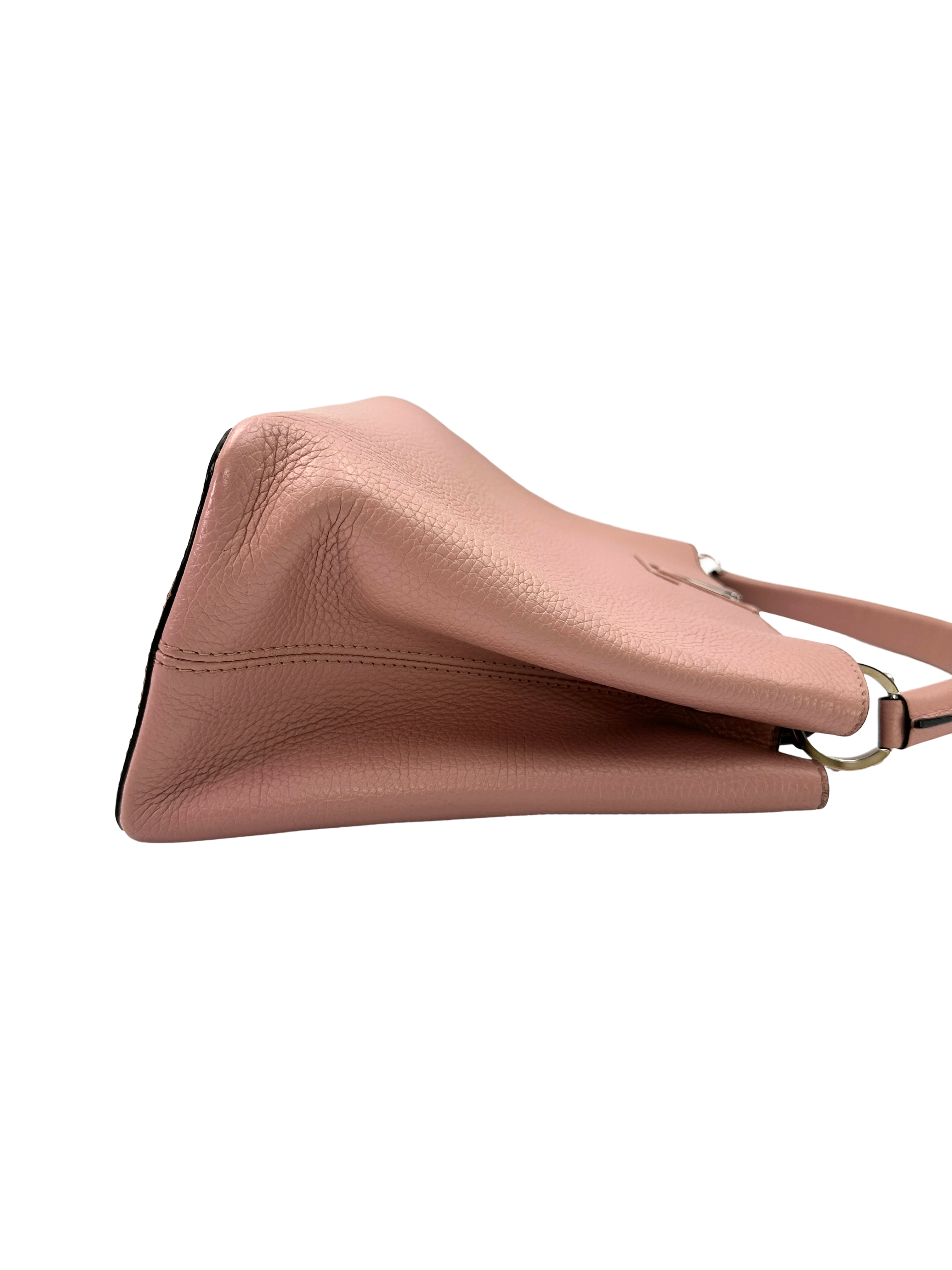 Louis Vuitton Capucines GM Pink Taurillon Leather Handle Bag LV3145