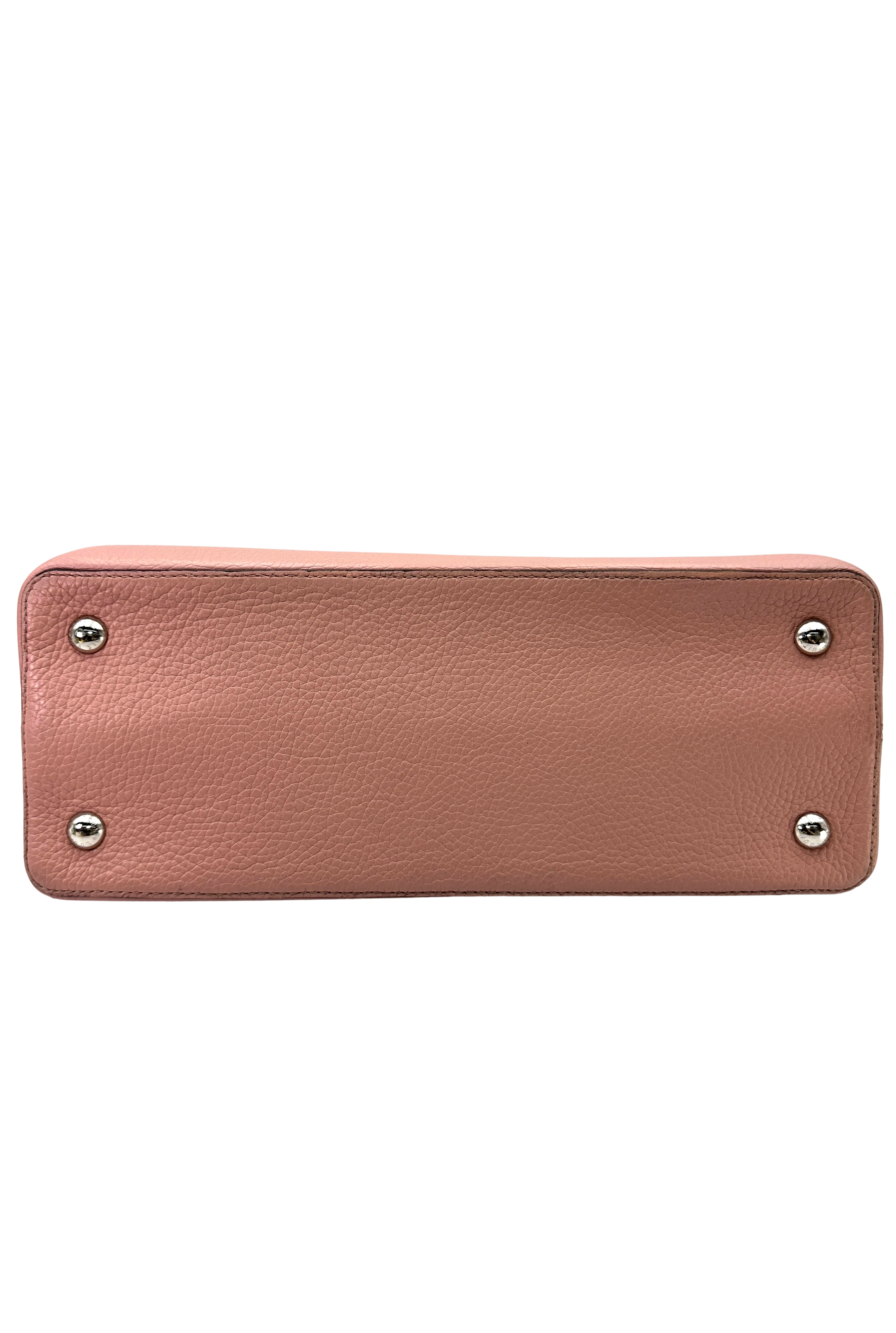 Louis Vuitton Capucines GM Pink Taurillon Leather Handle Bag LV3145