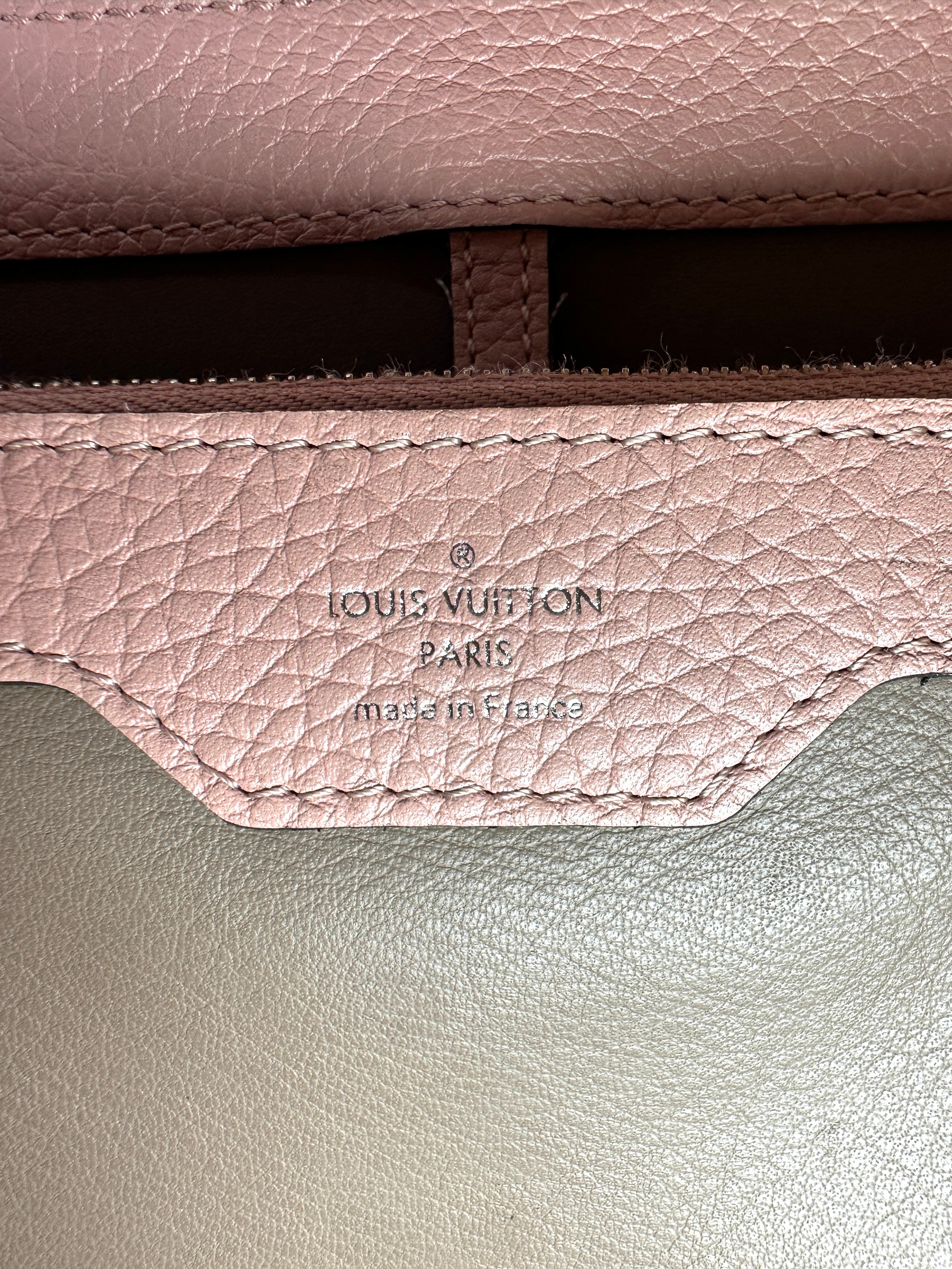 Louis Vuitton Capucines GM Pink Taurillon Leather Handle Bag LV3145