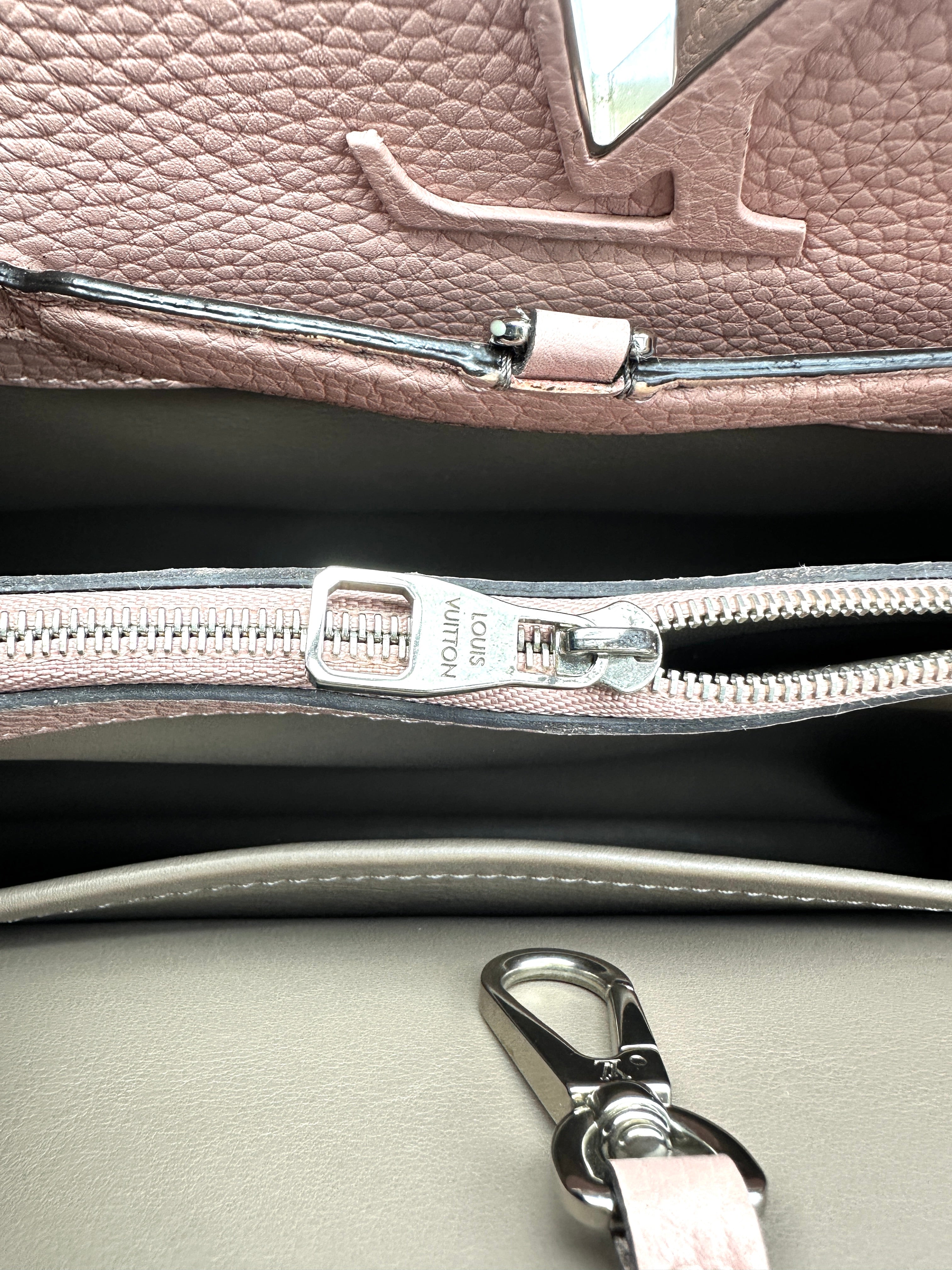 Louis Vuitton Capucines GM Pink Taurillon Leather Handle Bag LV3145