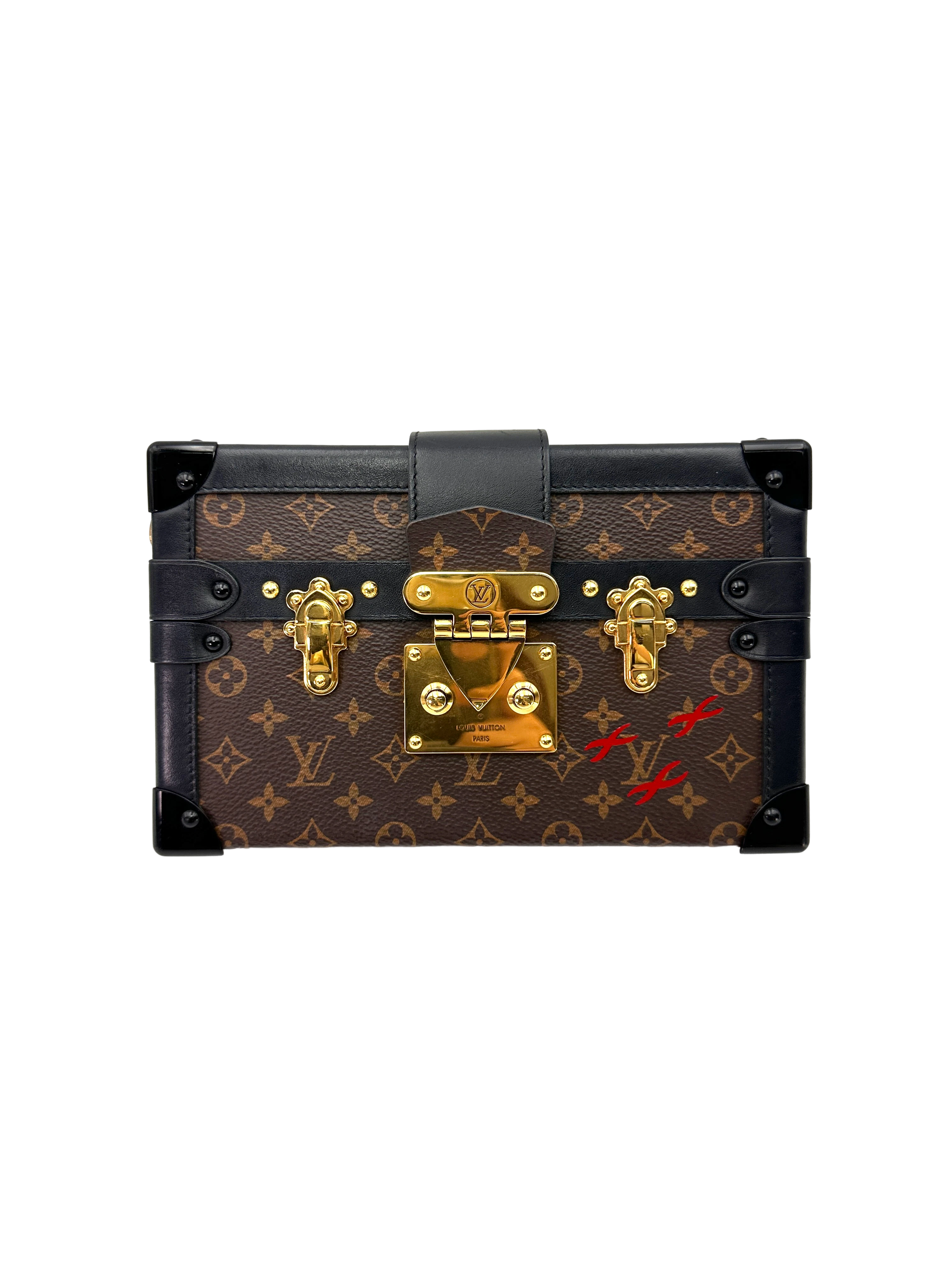 Louis Vuitton Petite Malle Monogram Canvas Shoulder Bag LV3150