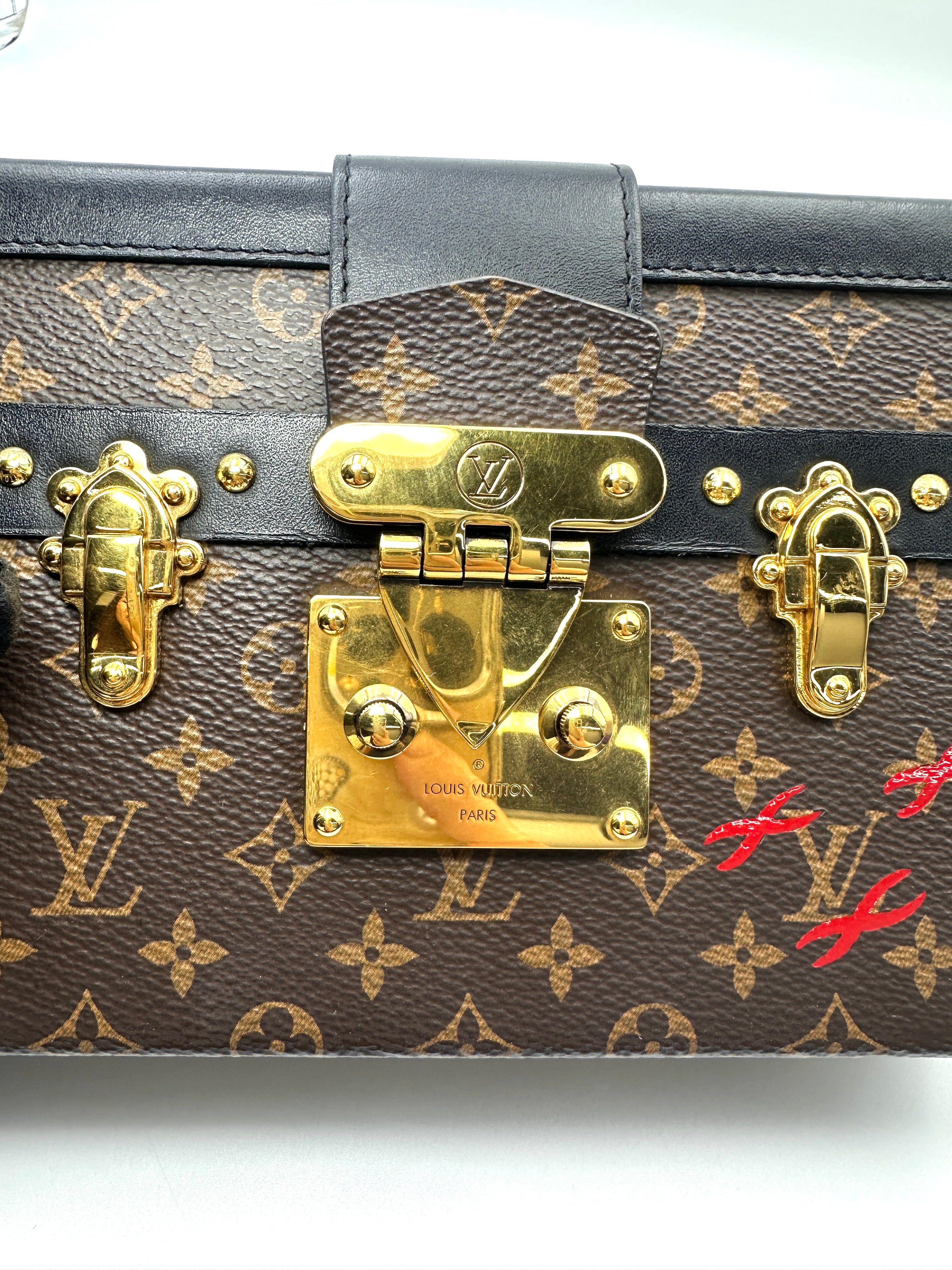 Louis Vuitton Petite Malle Monogram Canvas Shoulder Bag LV3150