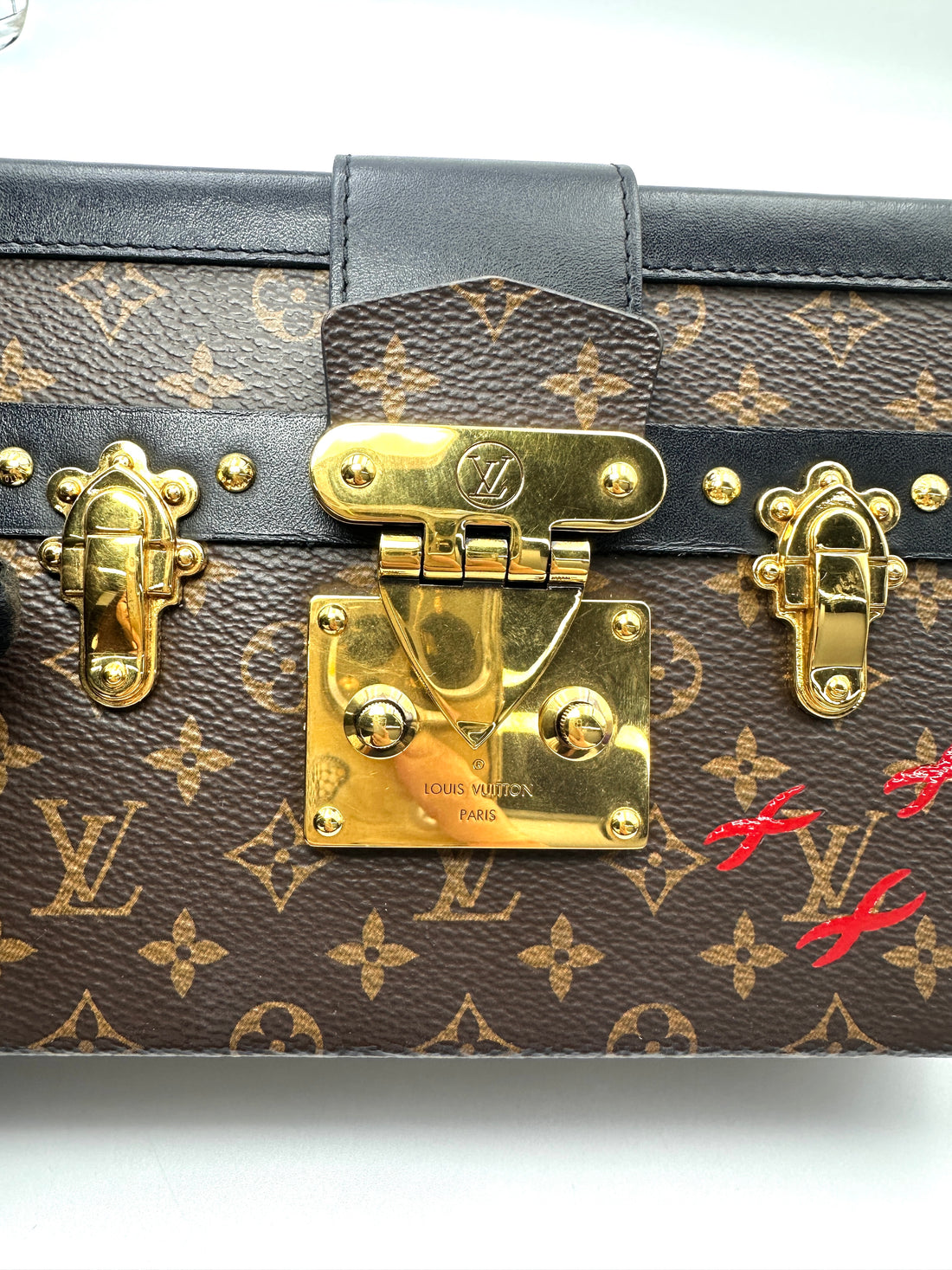 Louis Vuitton Petite Malle Monogram Canvas Shoulder Bag LV3150