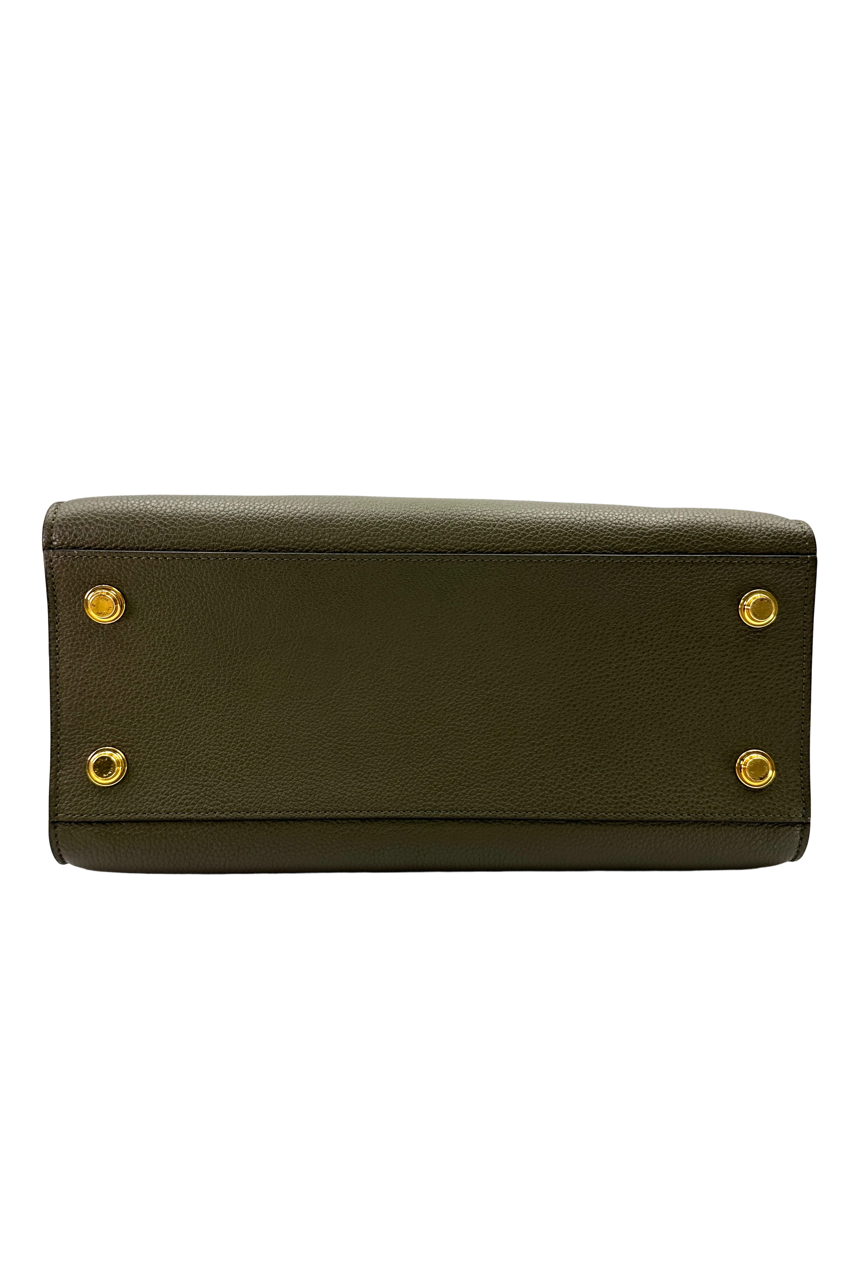 Louis Vuitton City Steamer Black/Green Leather Handle Bag LV3149