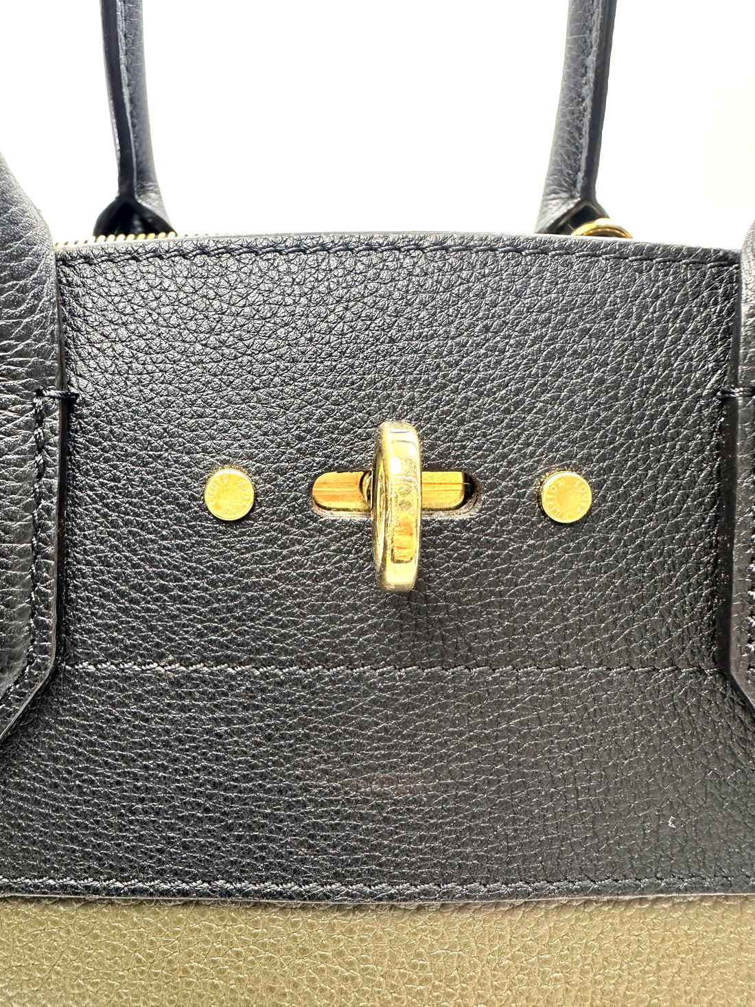 Louis Vuitton City Steamer Black/Green Leather Handle Bag LV3149