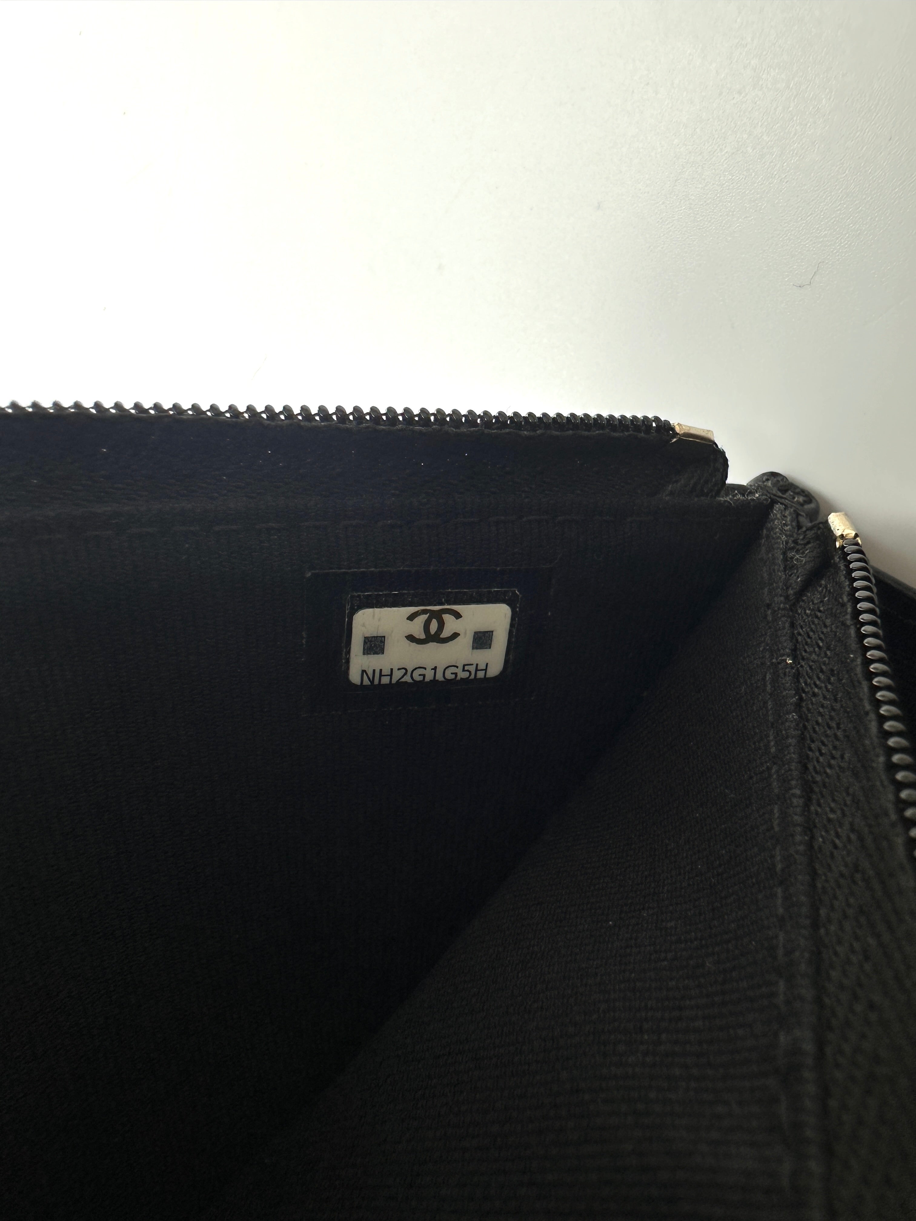 Chanel Black Quilted Leather Top Handle Wallet On Chain(NH***5H) CC2327