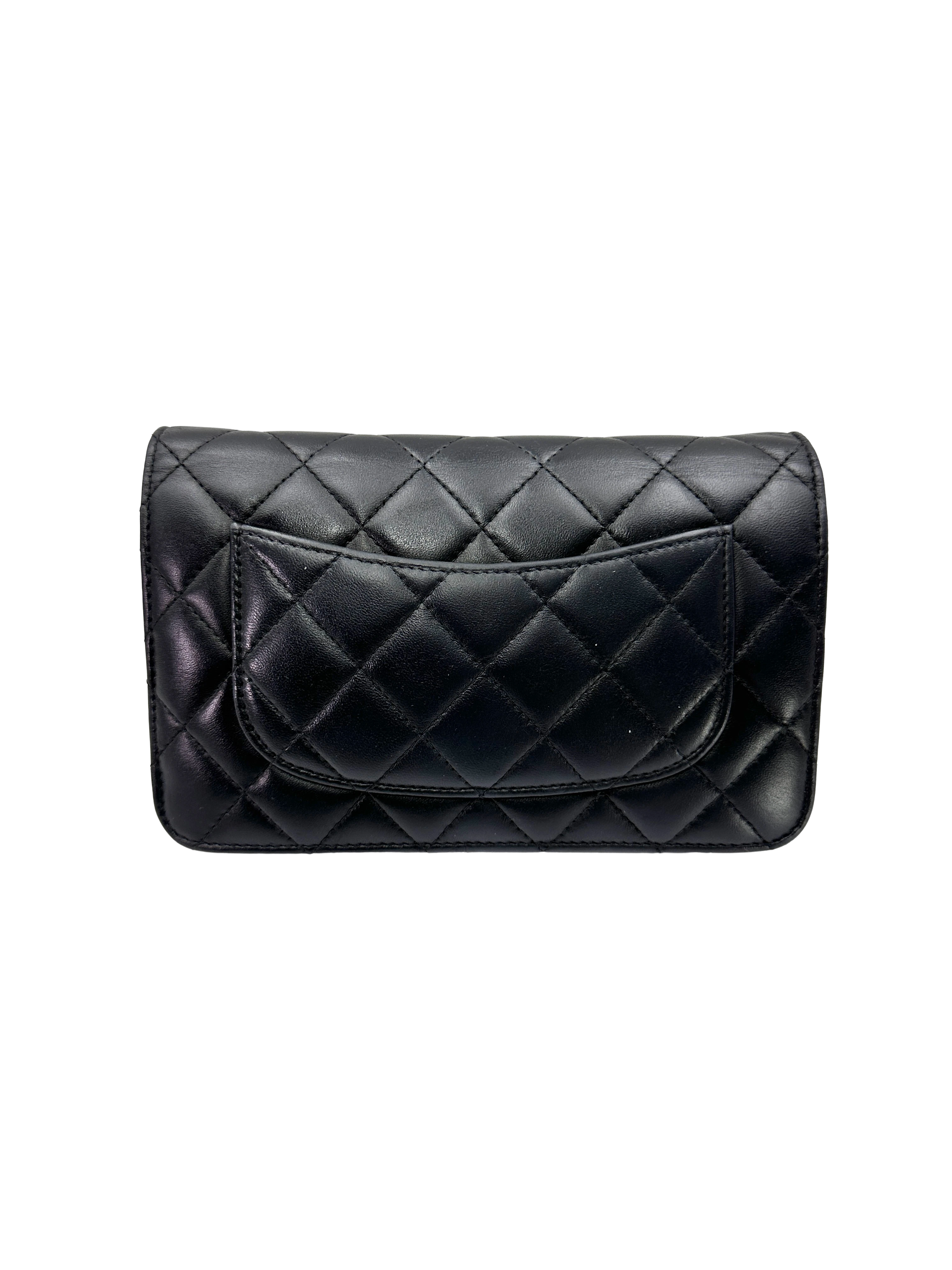 Chanel Black Quilted Lambskin Wallet On Chain(23***23) CC2322