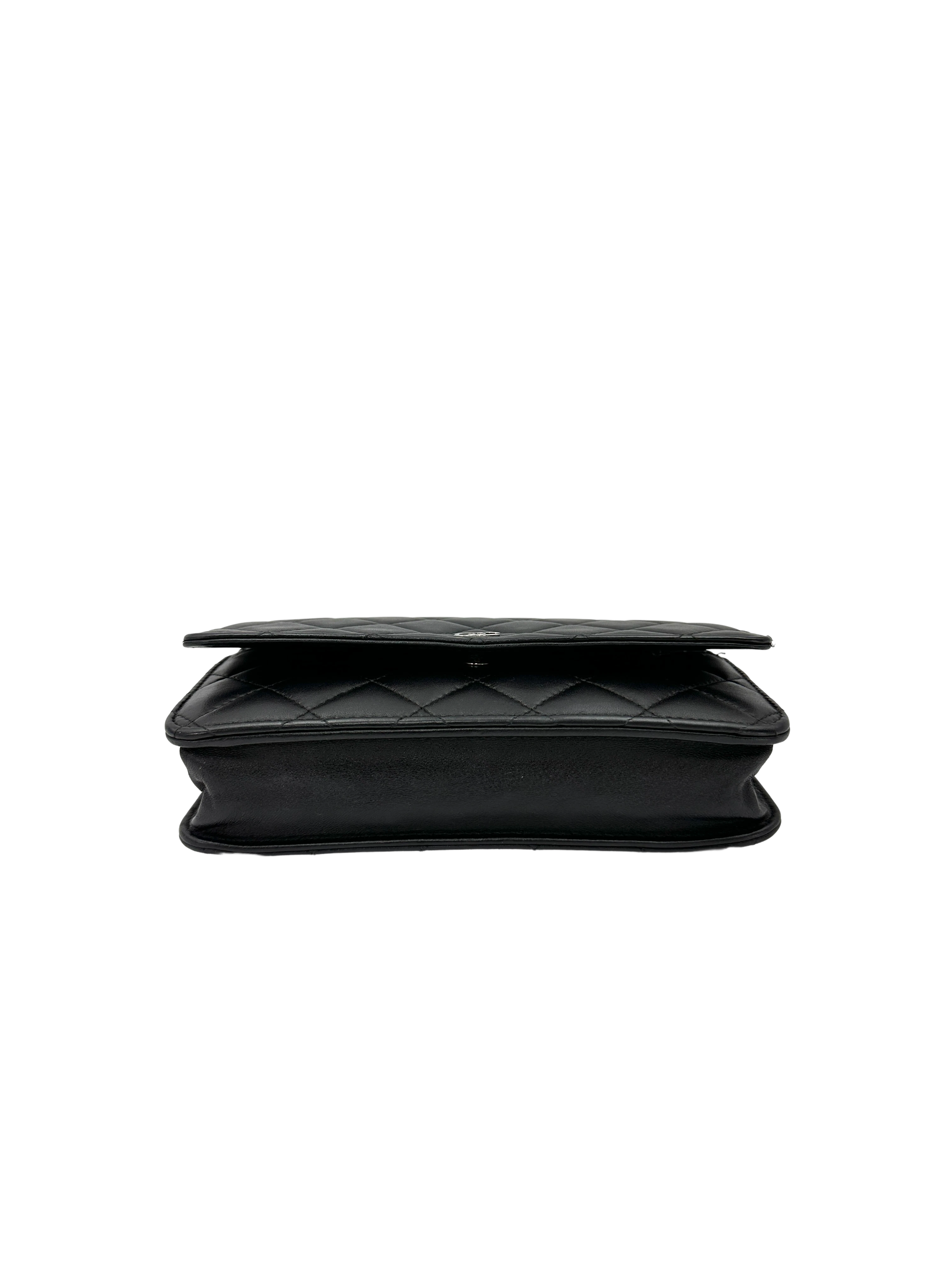 Chanel Black Quilted Lambskin Wallet On Chain(23***23) CC2322