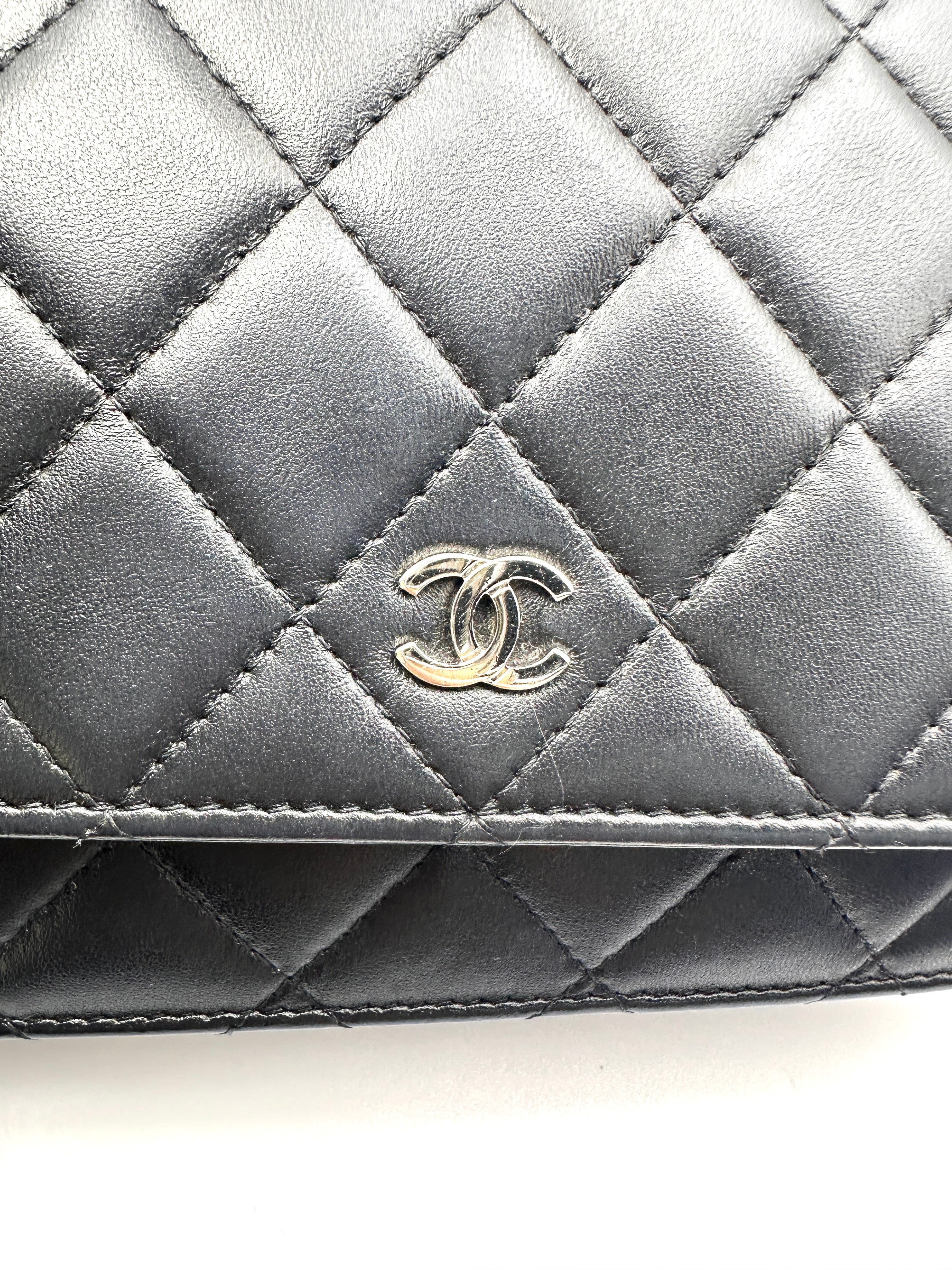 Chanel Black Quilted Lambskin Wallet On Chain(23***23) CC2322