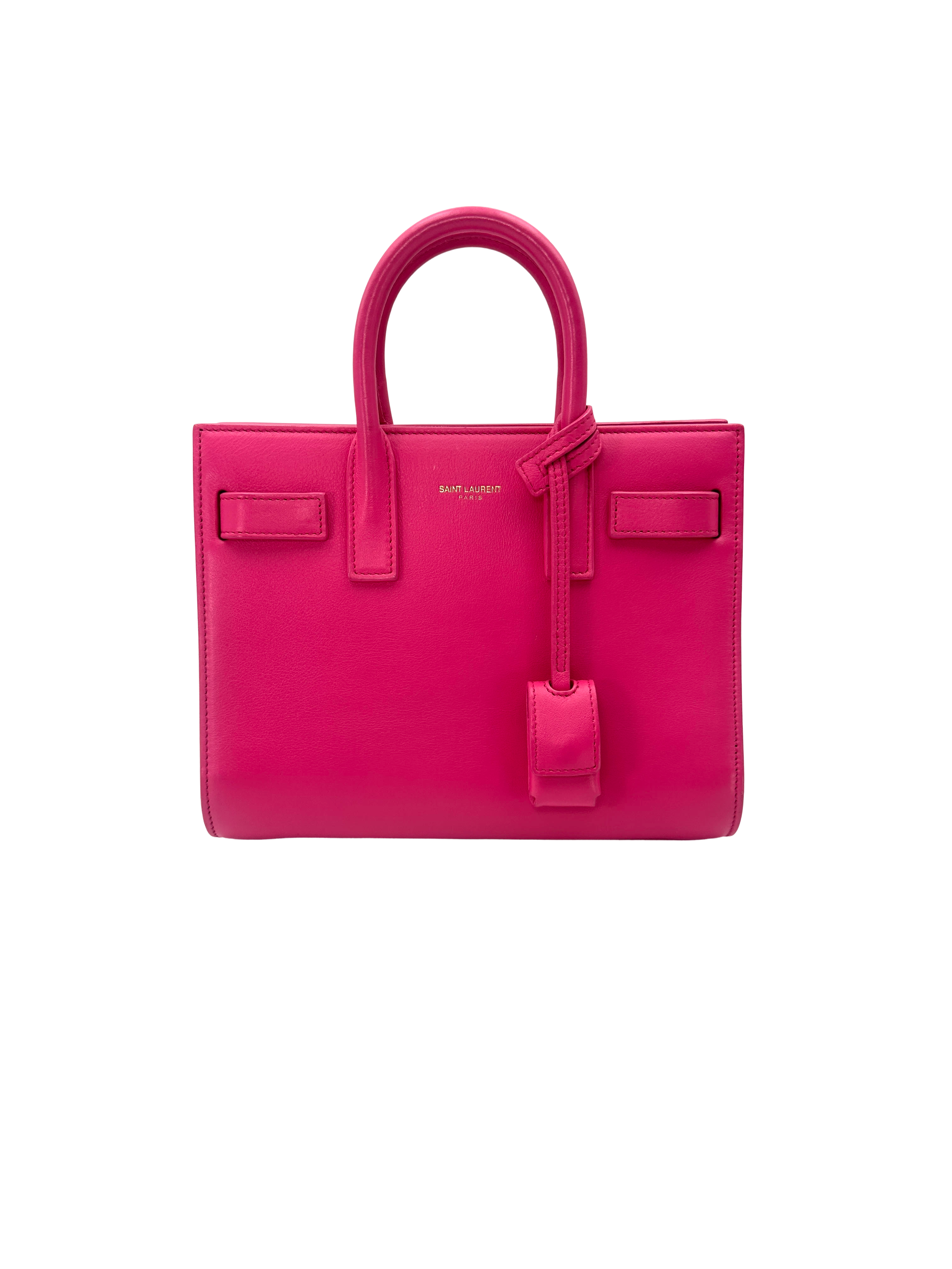 Saint Laurent Sac de Jour Pink Leather Handle Bag IRIS256