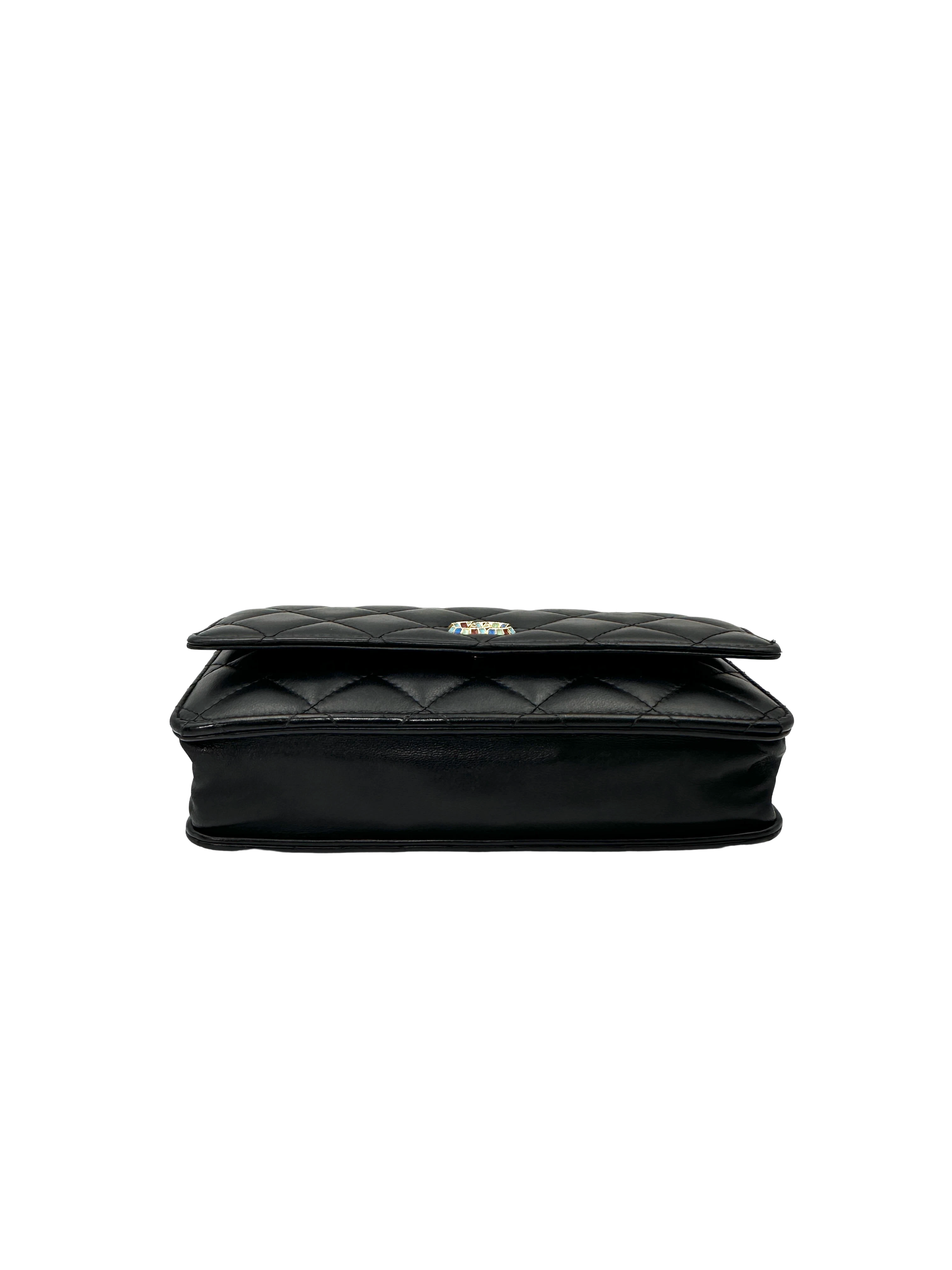 Chanel Black Quilted Leather Wallet On Chain(27***29) CC2326