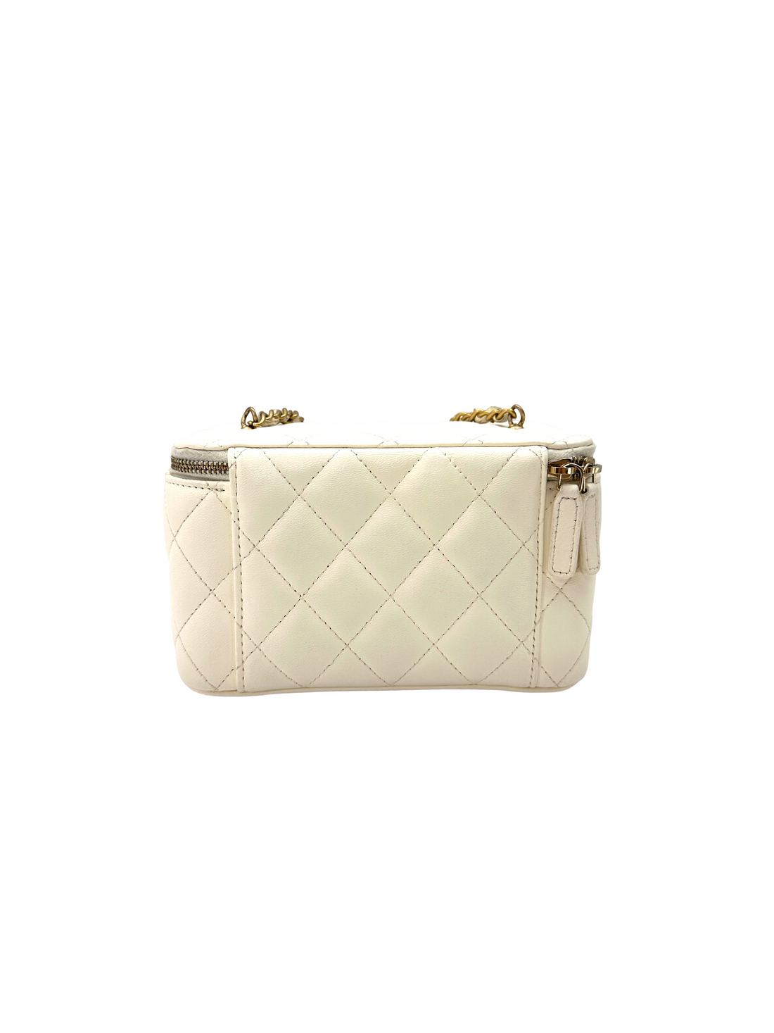 Chanel 22B White Quilted Lambskin Vanity Case(PJ***3E) CC2328