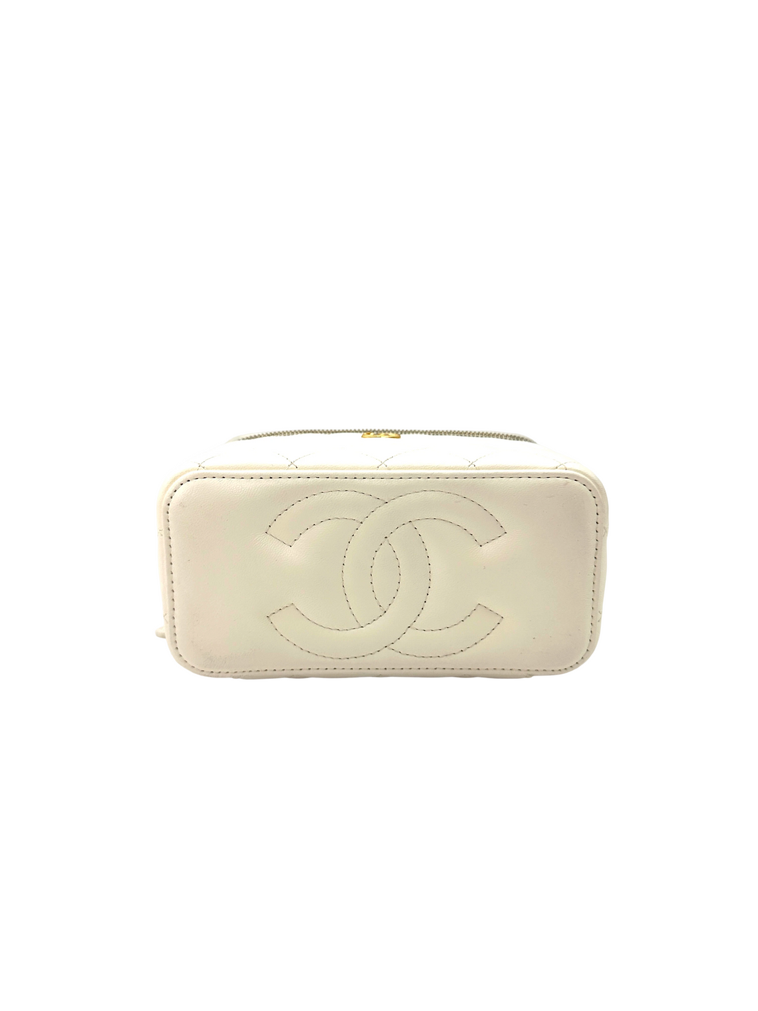 Chanel 22B White Quilted Lambskin Vanity Case(PJ***3E) CC2328