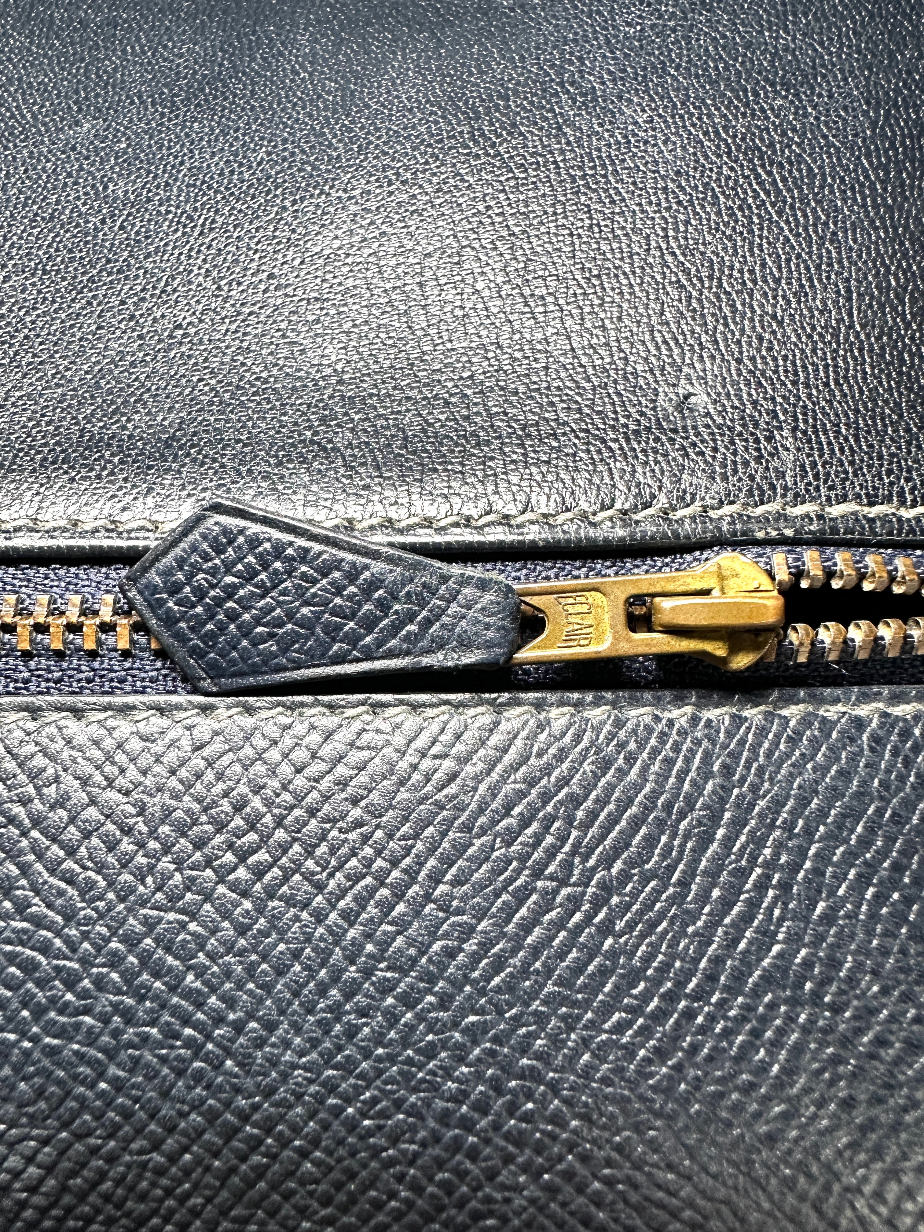 Hermes Kelly Black Leather Handle Bag With Gold Hardware HR132SA