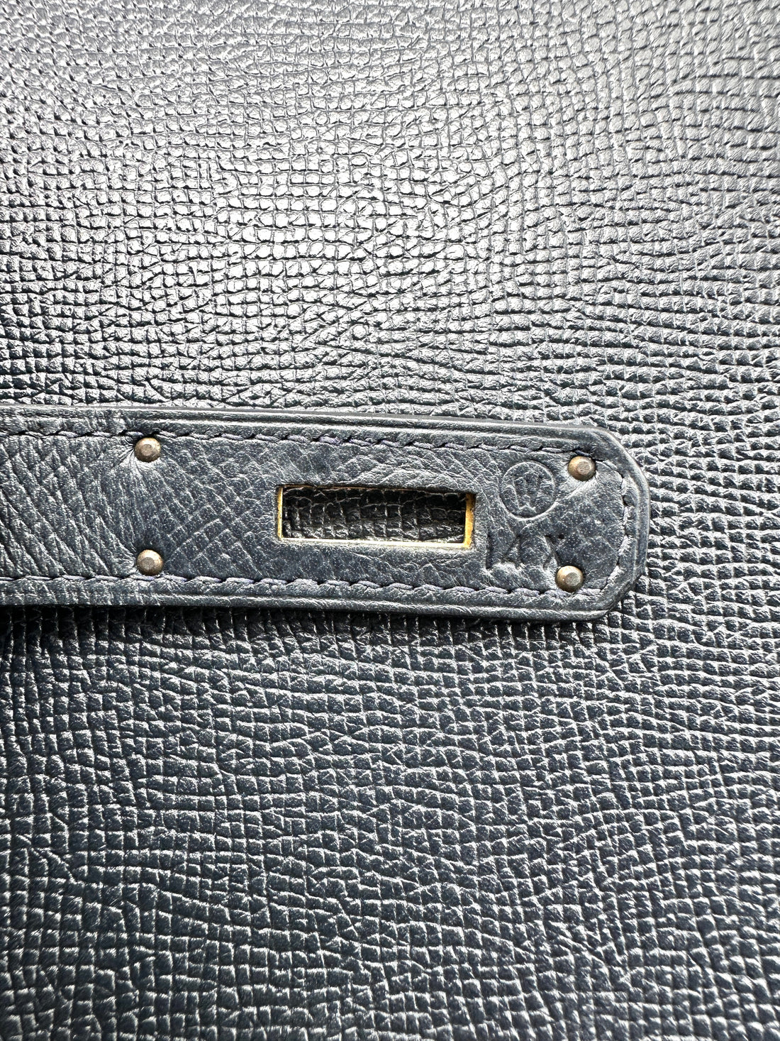 Hermes Kelly Black Leather Handle Bag With Gold Hardware HR132SA