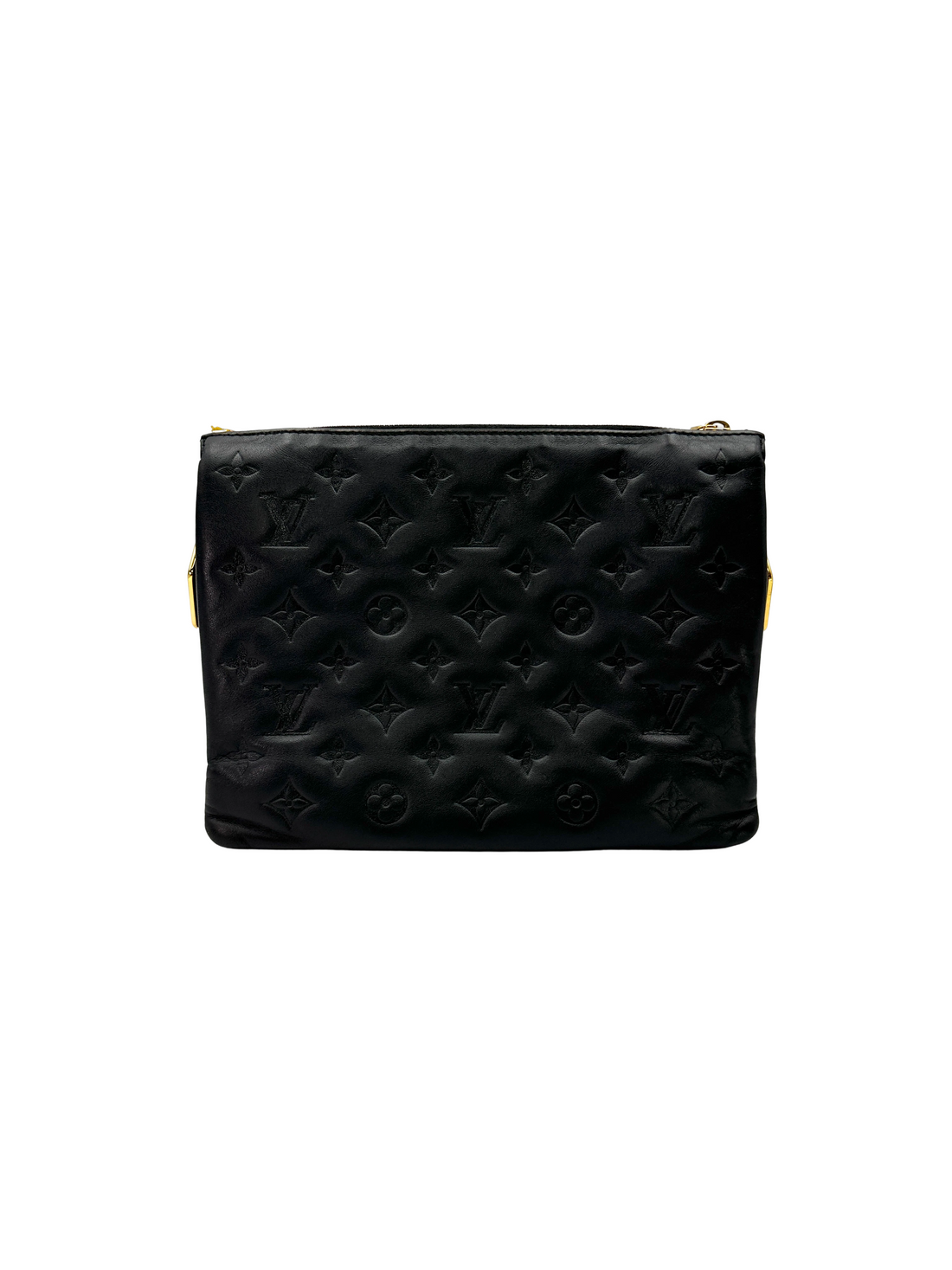 Louis Vuitton Coussin Black Monogram Embossed Leather Shoulder Bag LV3153