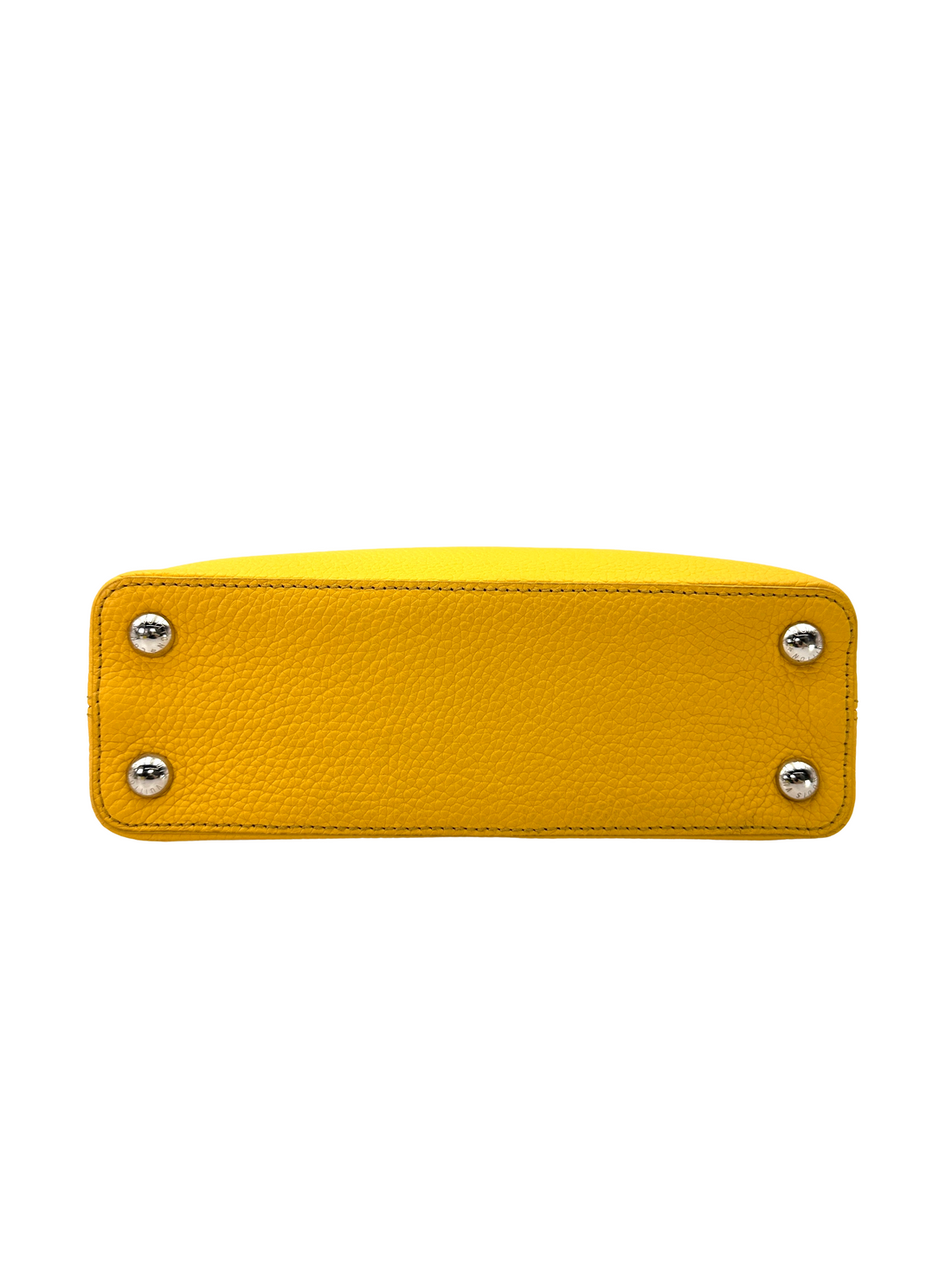 Louis Vuitton Capucines Yellow Taurillon Leather Python Handle Bag LV3155